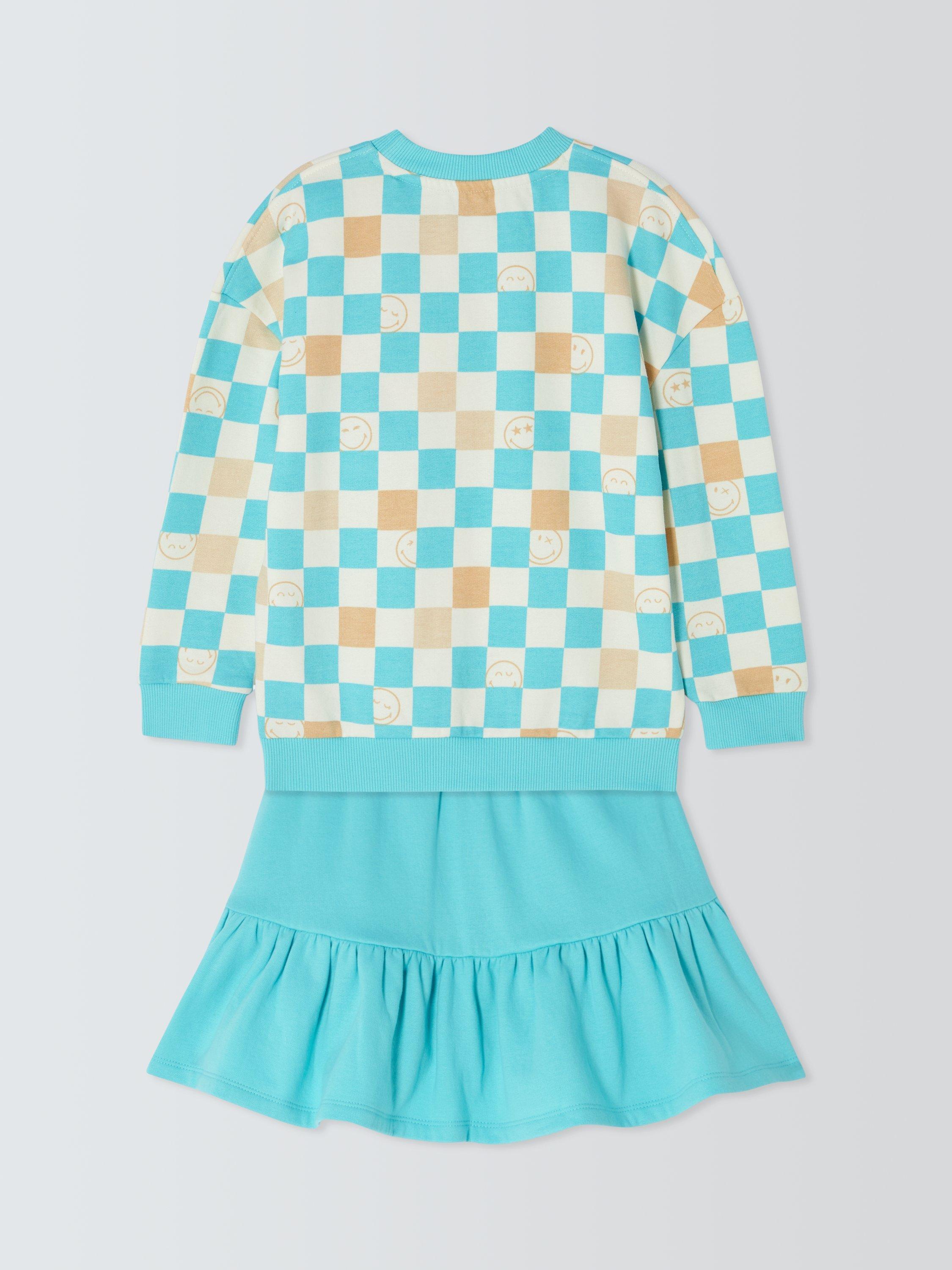 Kids' SmileyWorld Day Sweatshirt and Skirt Set, Tibetan Stone
