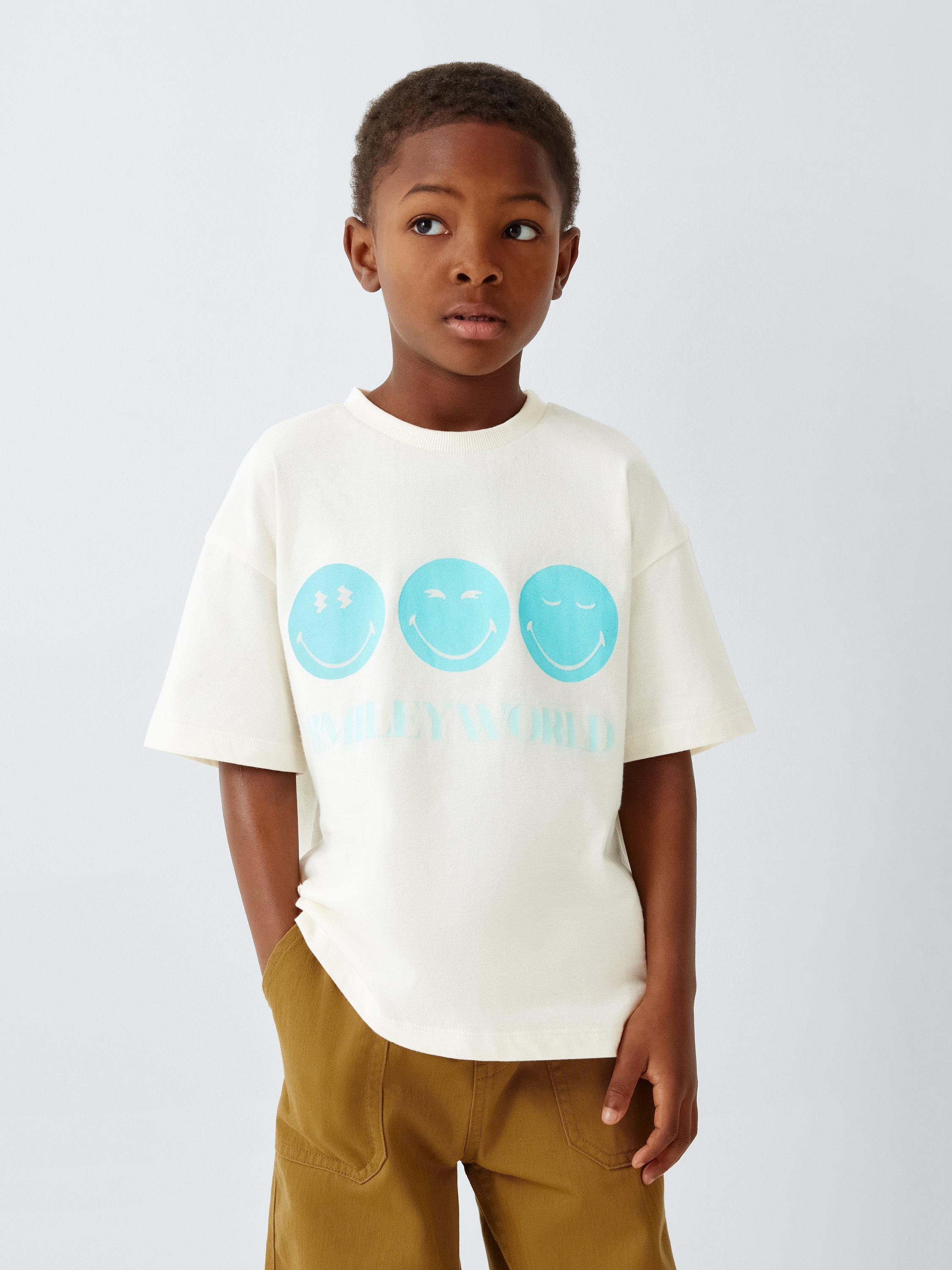 Kids' Cotton SmileyWorld T-Shirt, Tibetan Stone