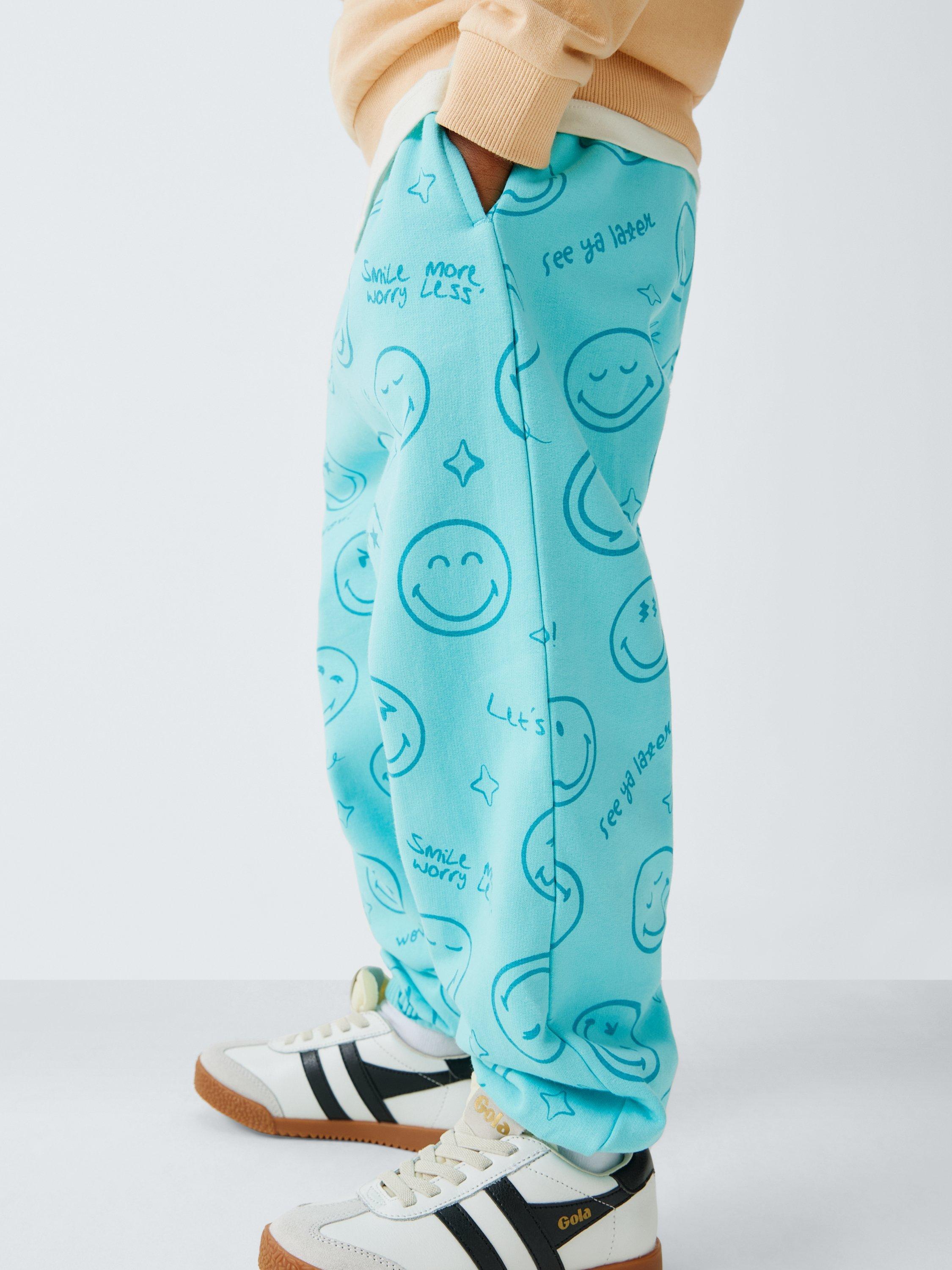 Kids' Smiley World Hoodie & Joggers Set, Tibetan Stone