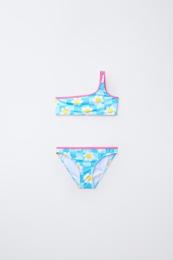 AGES 6-14 / SMILEYWORLD ® CHECKERED BIKINI