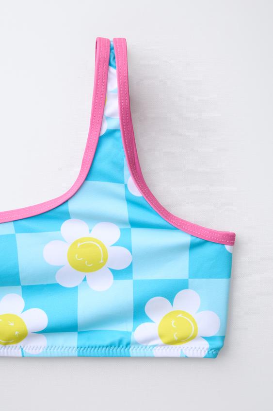 AGES 6-14 / SMILEYWORLD ® CHECKERED BIKINI