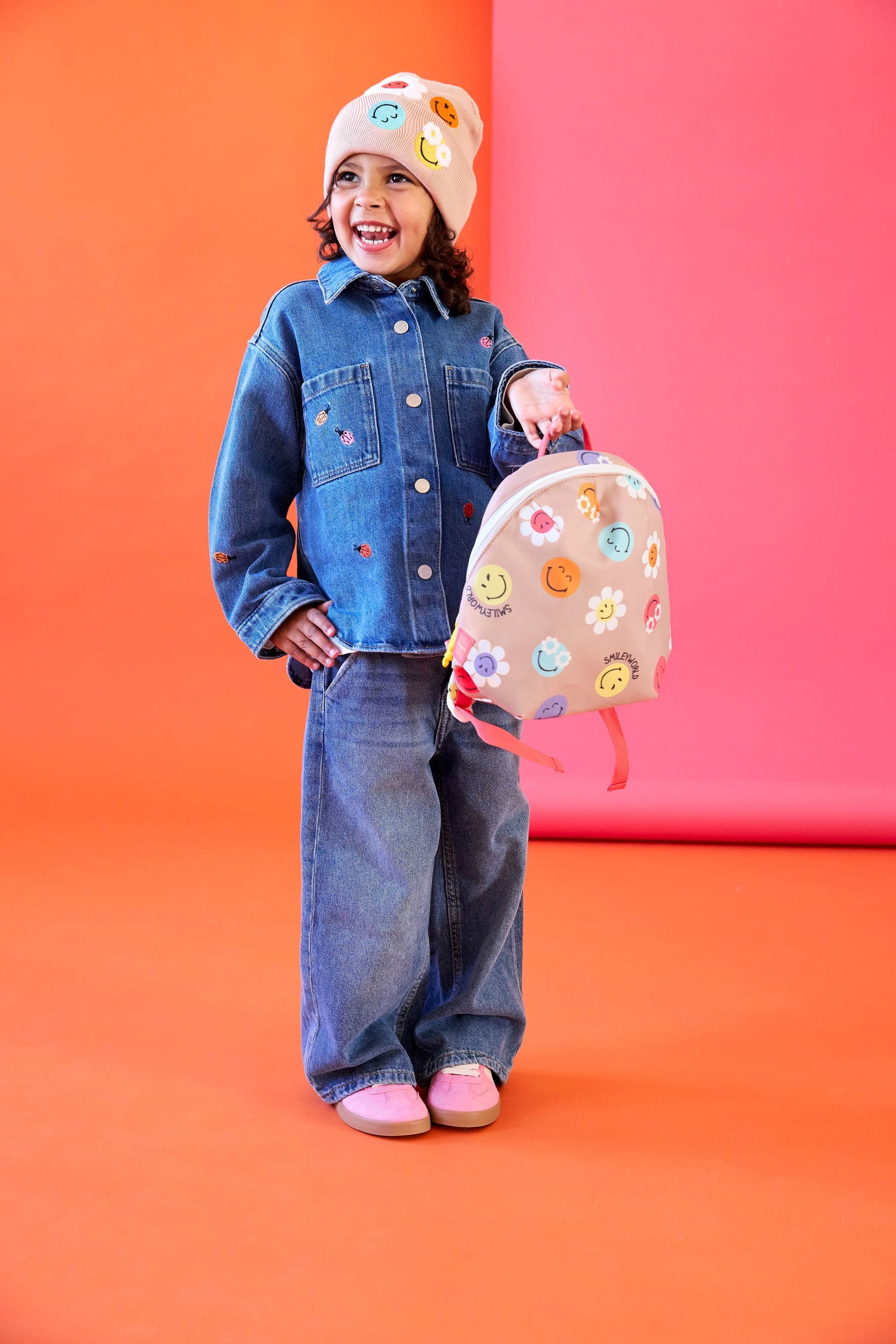 Kindergarten backpack Tiny - SmileyWorld®, pink