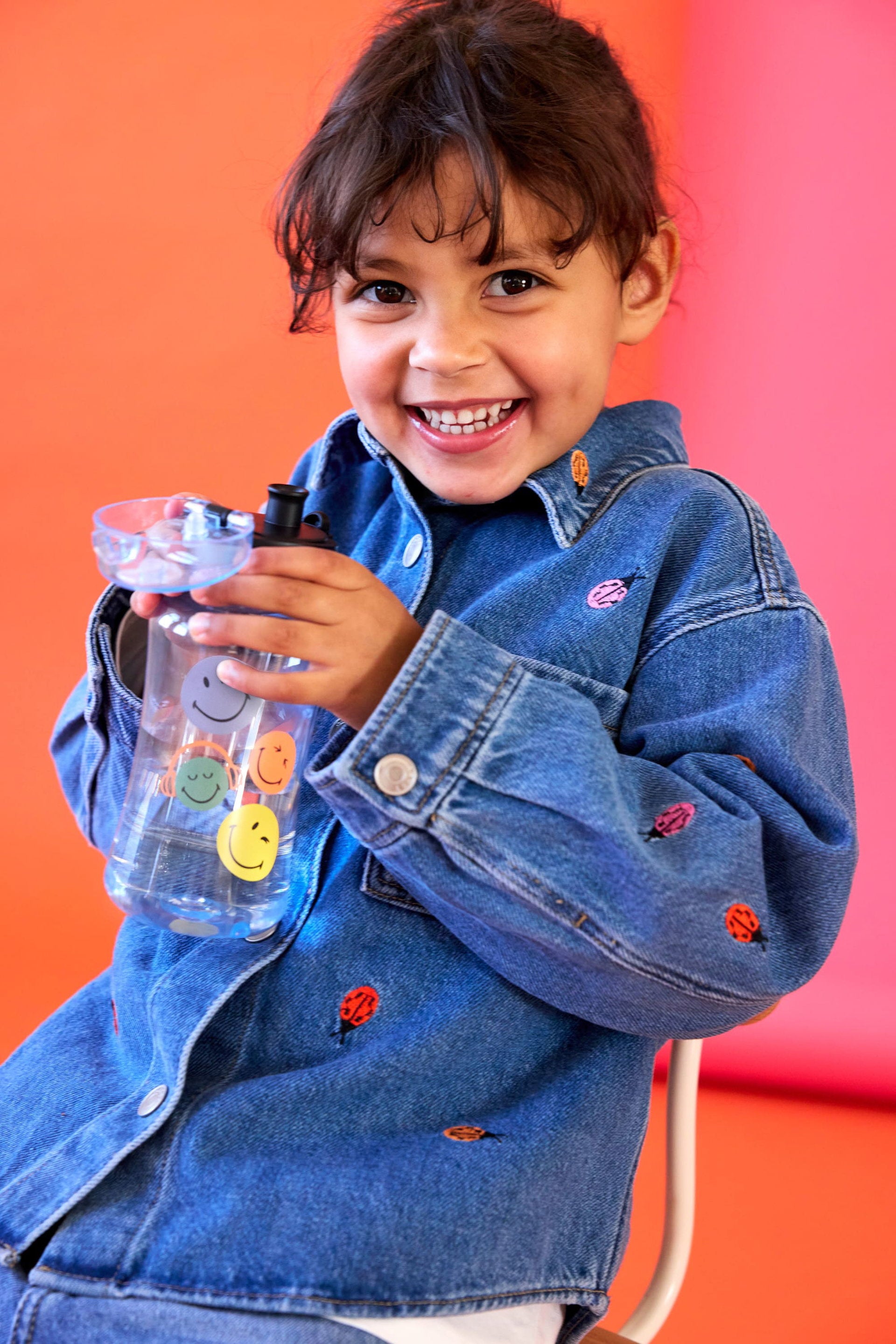 Tritan Children's Drinking Bottle 420 ml - SmileyWorld®, Blue