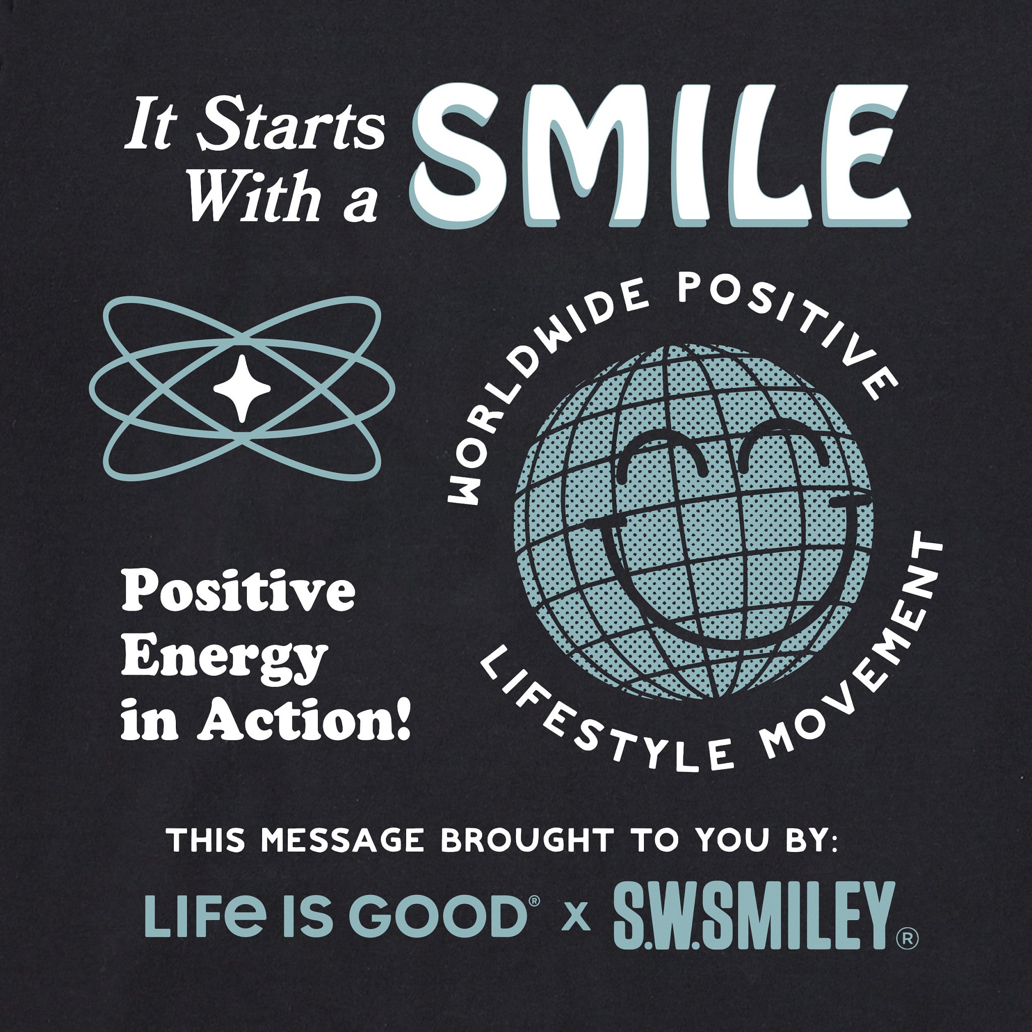 LIG | S.W.Smiley Starts with a Smile Short Sleeve Crusher Tee