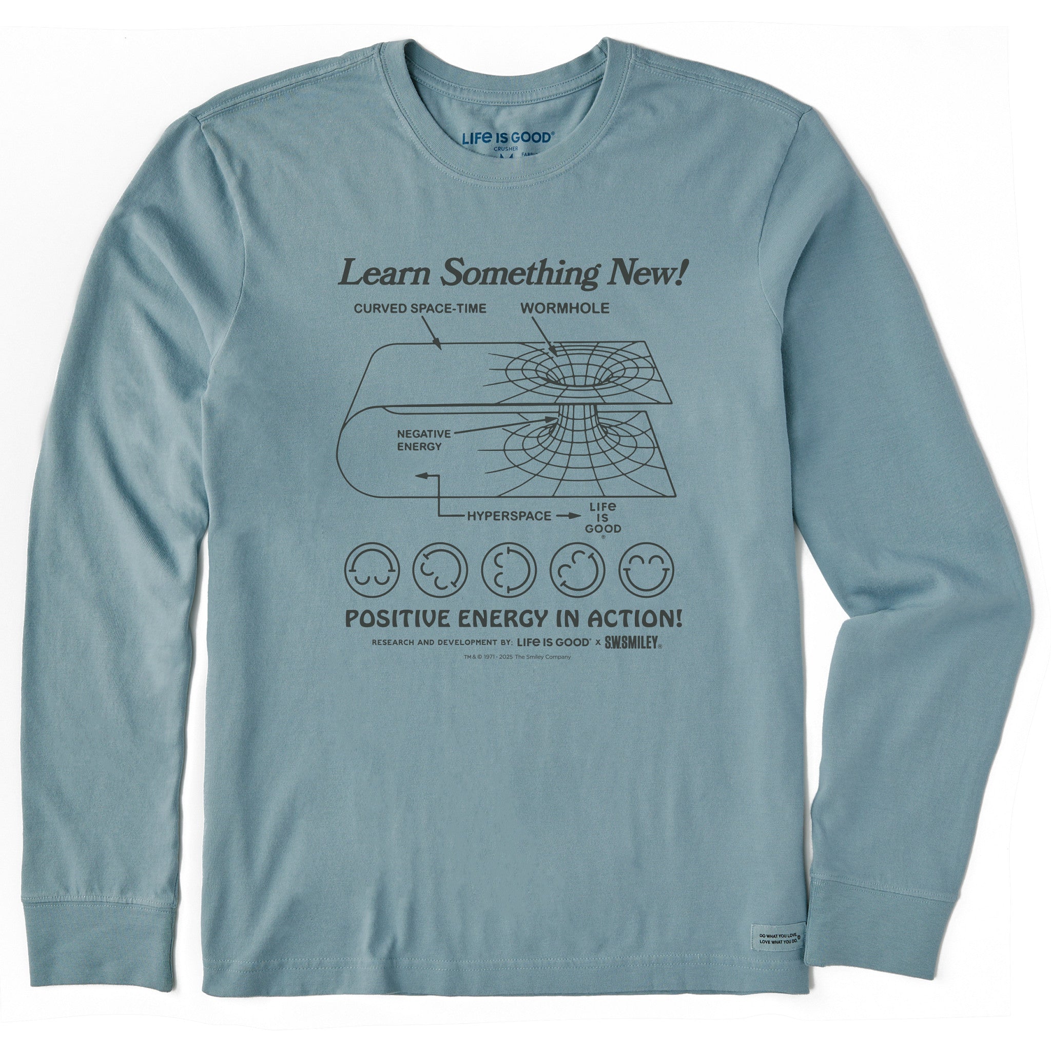 LIG | S.W.Smiley Learn Something New! Long Sleeve Crusher Tee