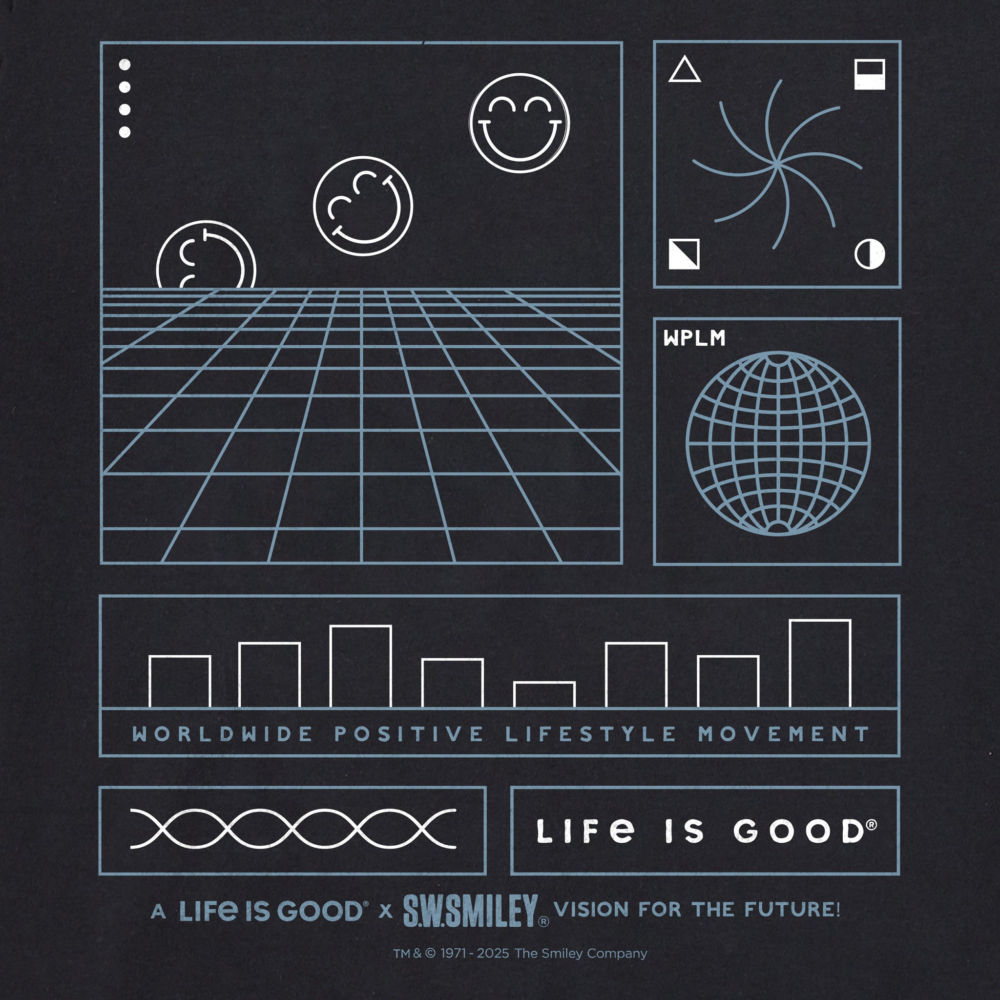 LIG x S.W.Smiley Schematic Long Sleeve Crusher Tee