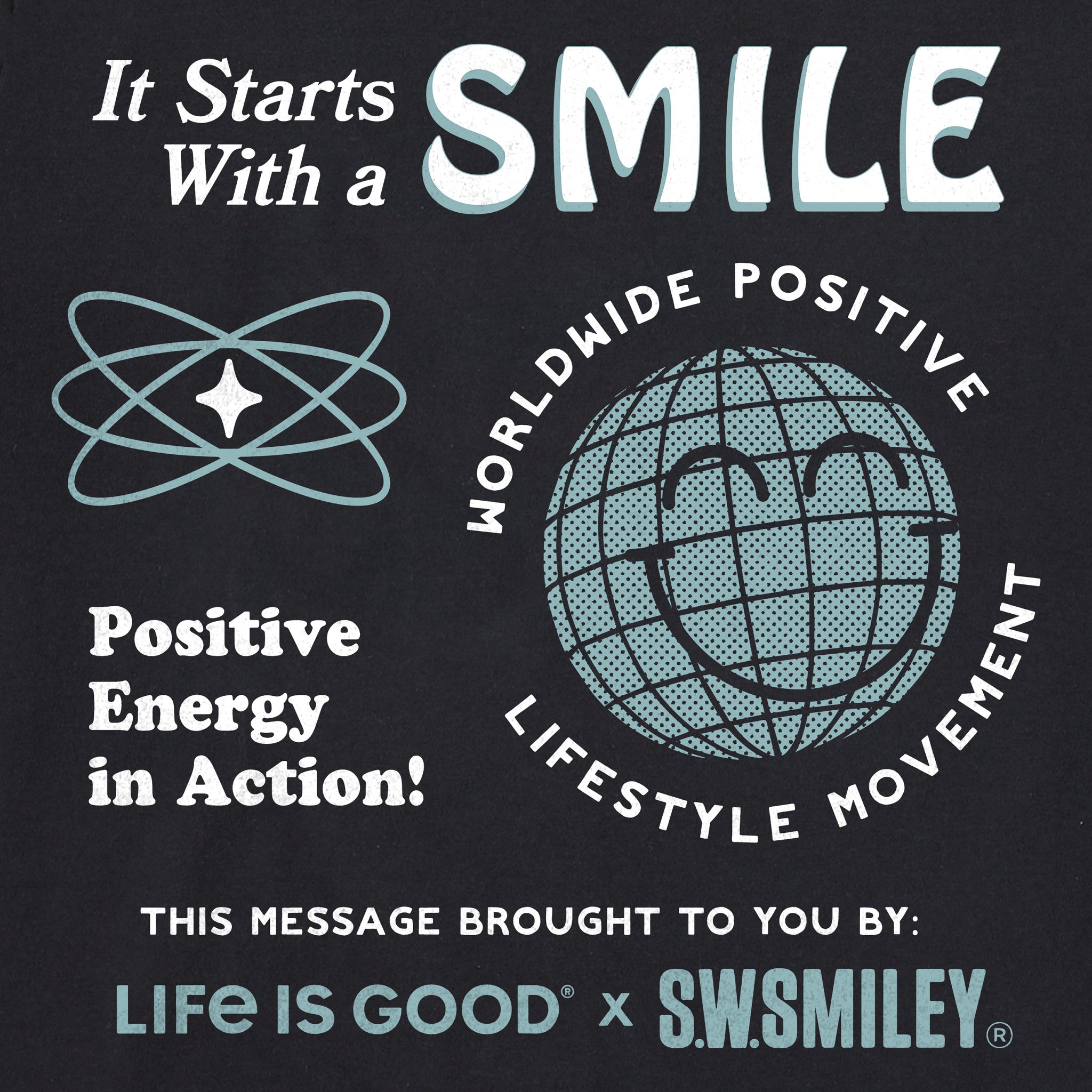 LIG | S.W.Smiley Starts with a Smile Long Sleeve Crusher Tee