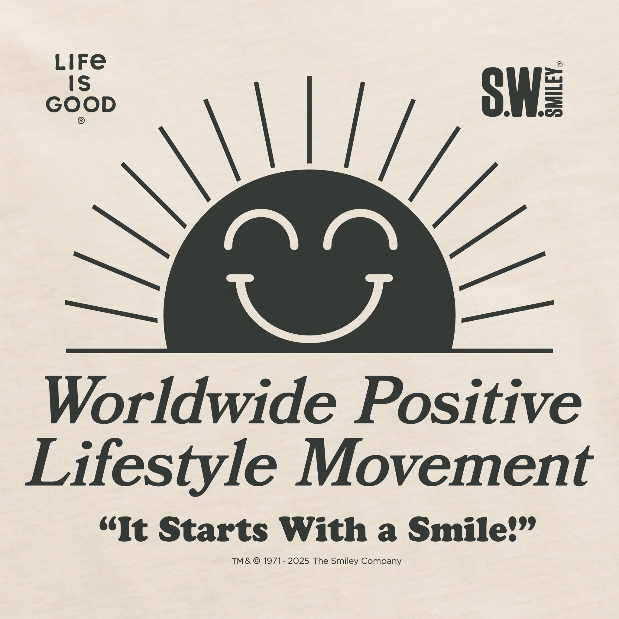 LIG | S.W.Smiley Rising Sun Long Sleeve Crusher Boxy Tee