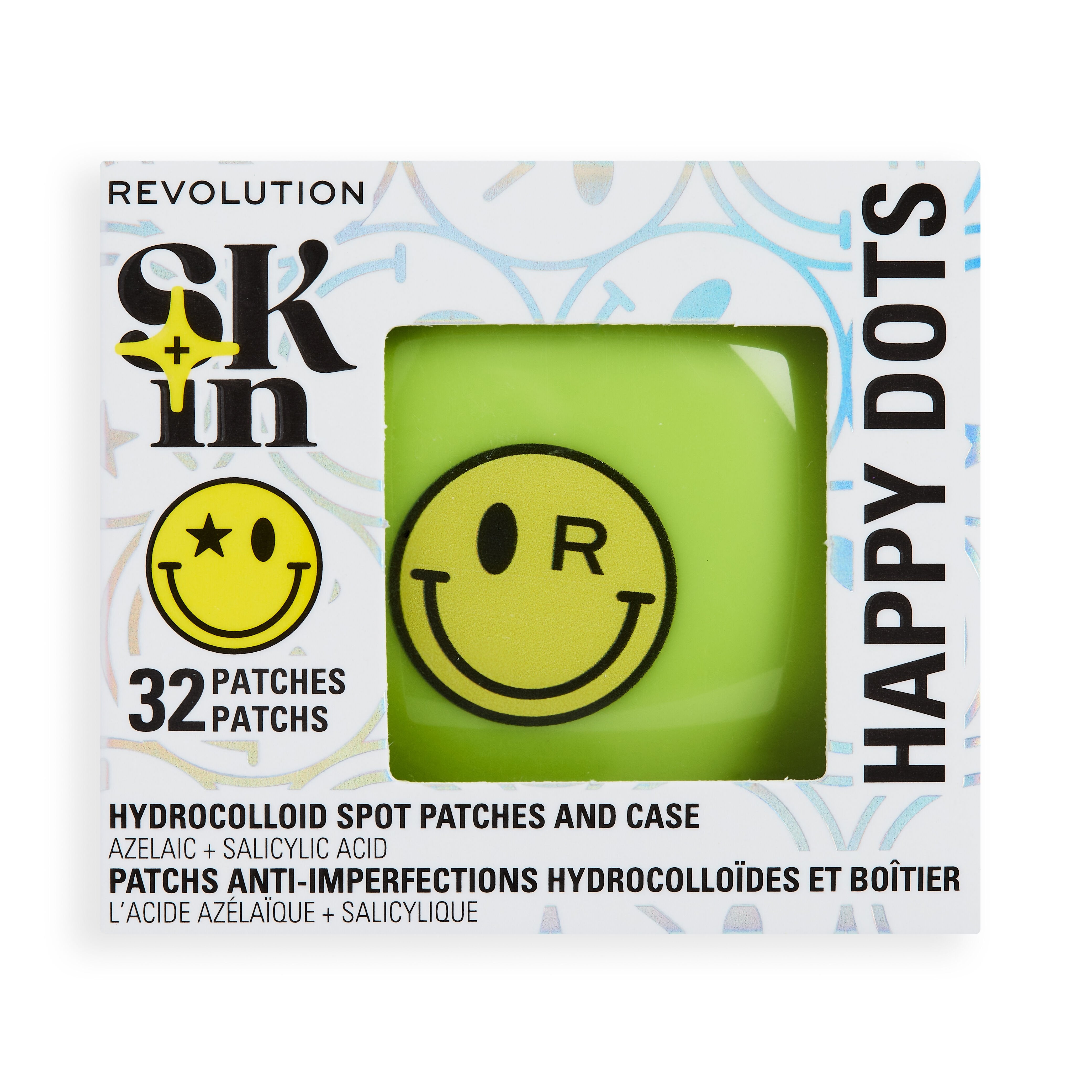 Revolution x S.W.Smiley Happy Dots Hydrocolloid Spot Patches and Case