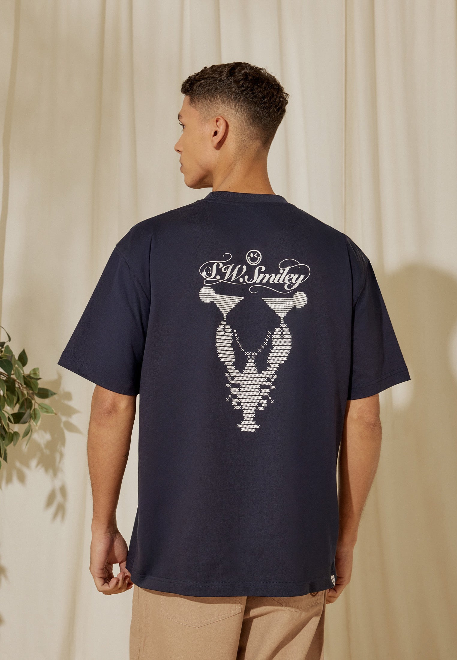 Osella x S.W Smiley Lobs T-shirt In Navy