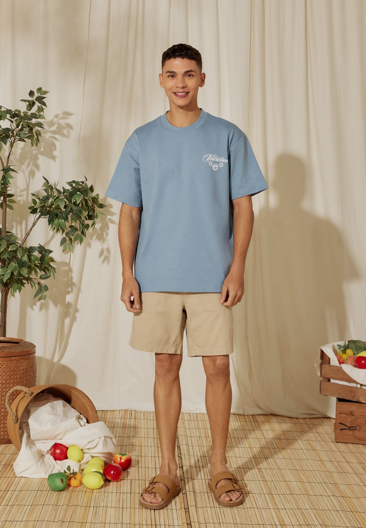 Osella x S.W Smiley Vacation T-shirt In Blue