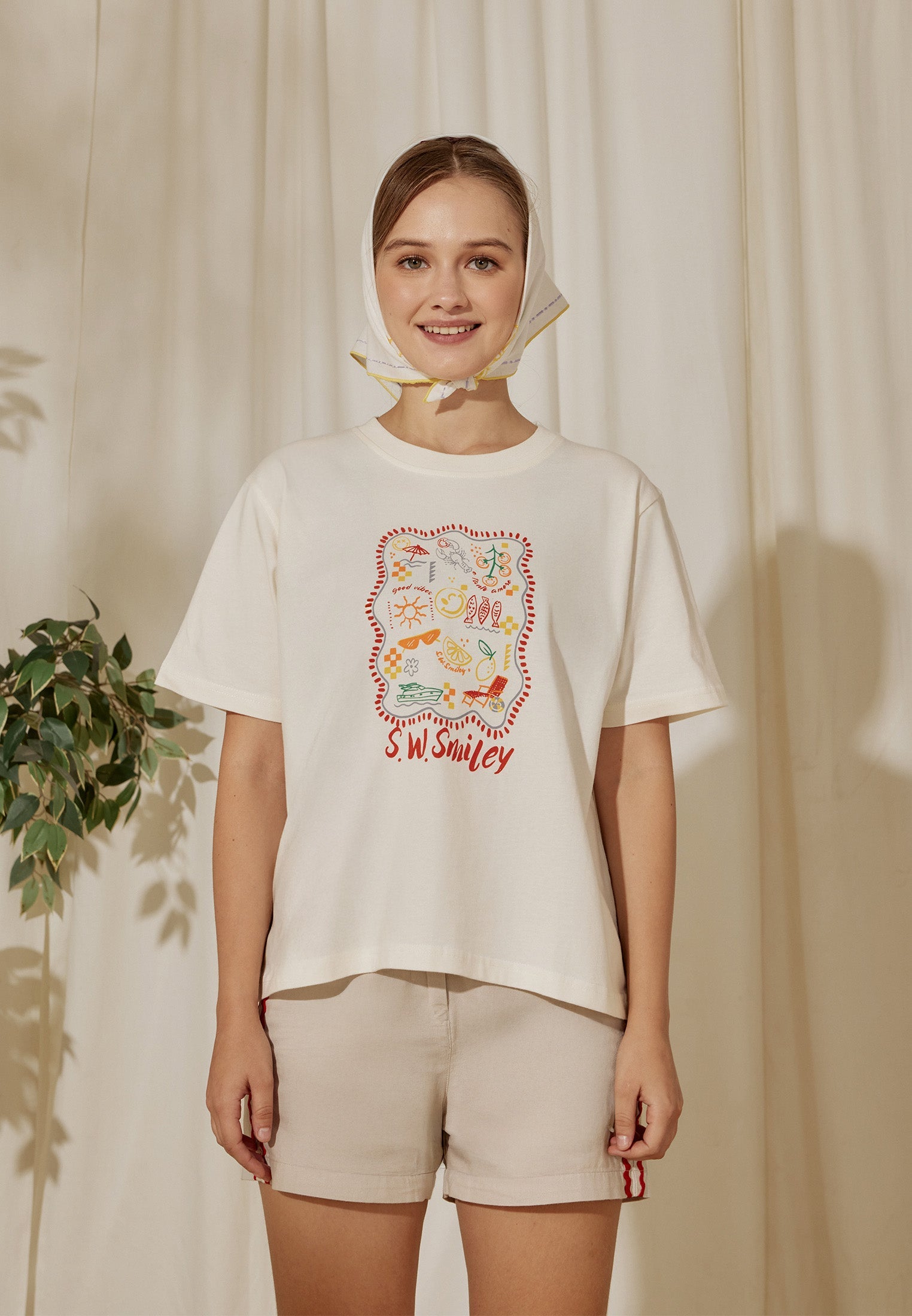 Osella x S.W Smiley Doodle Graphic Tee