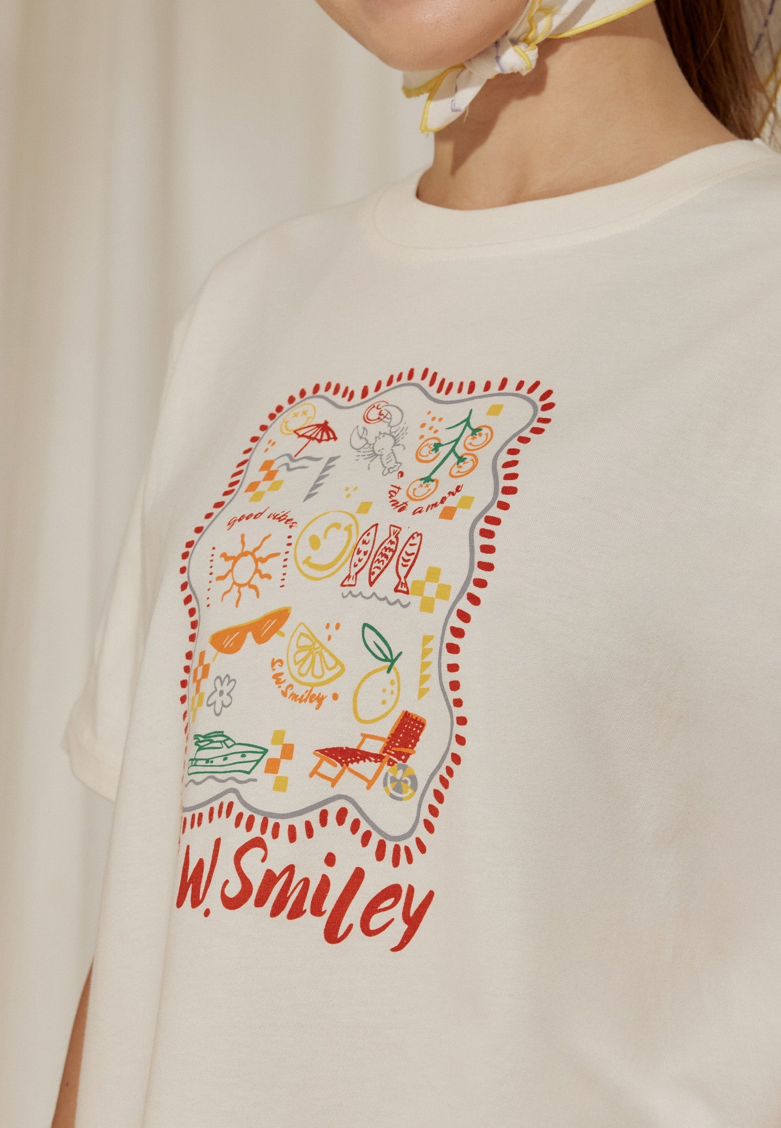 Osella x S.W Smiley Doodle Graphic Tee
