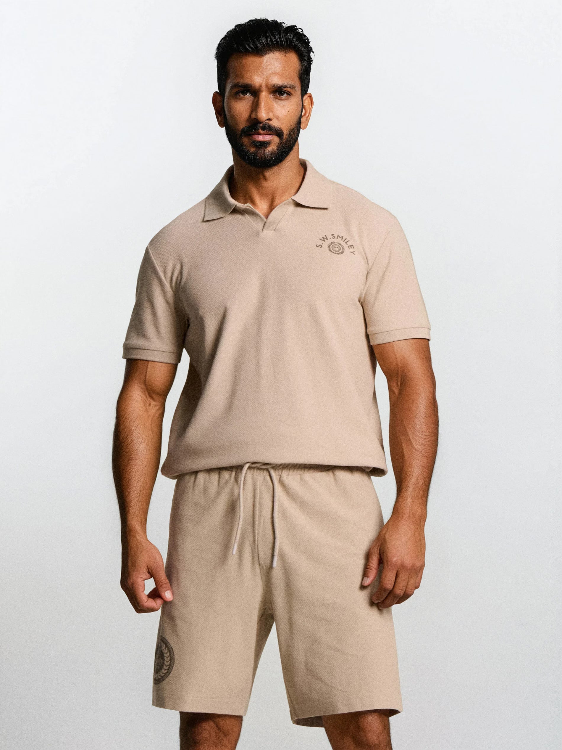 Cotton shorts with Smiley print