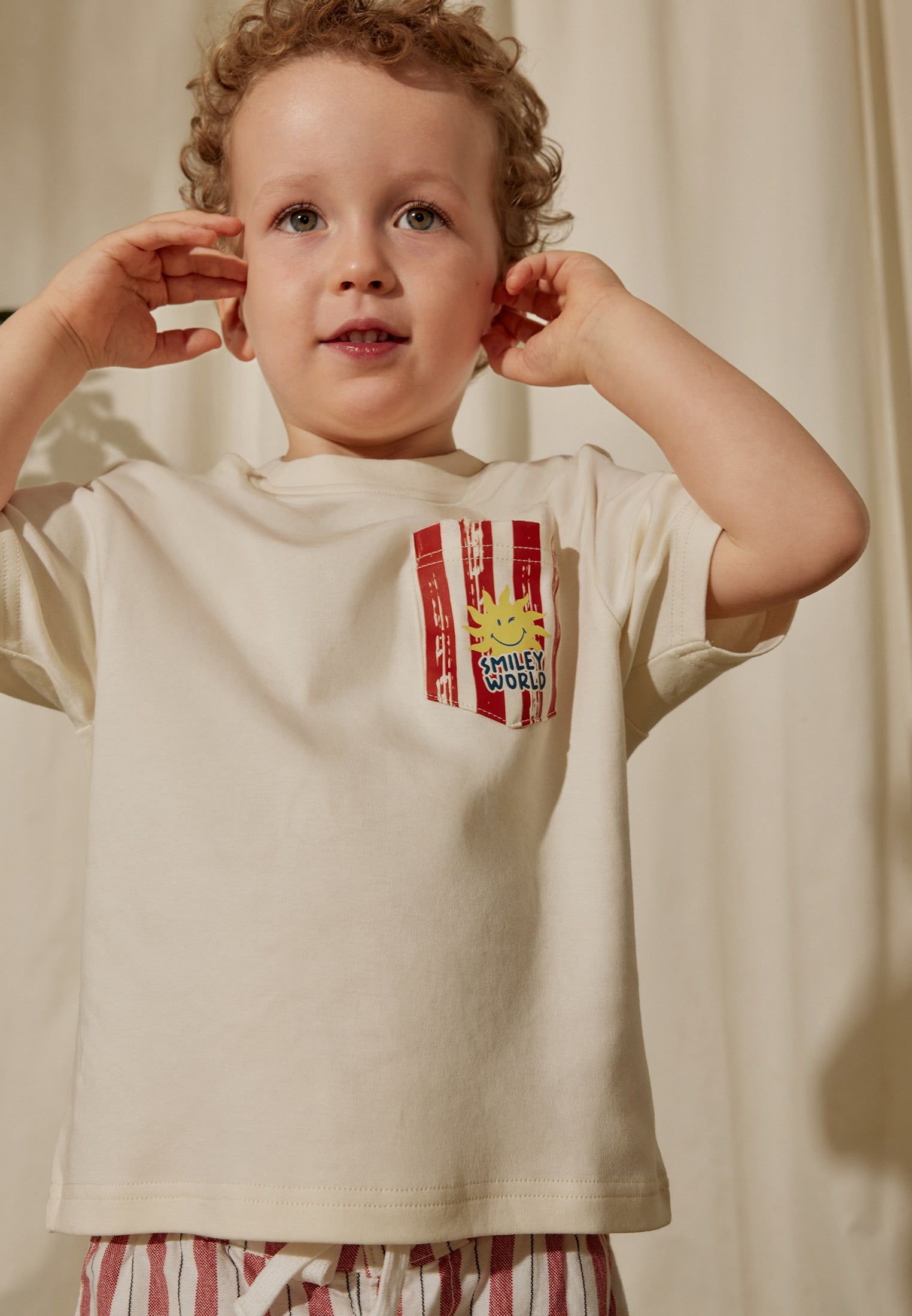 Osella Kids x SmileyWorld Lorenzo T-shirt In Ivory