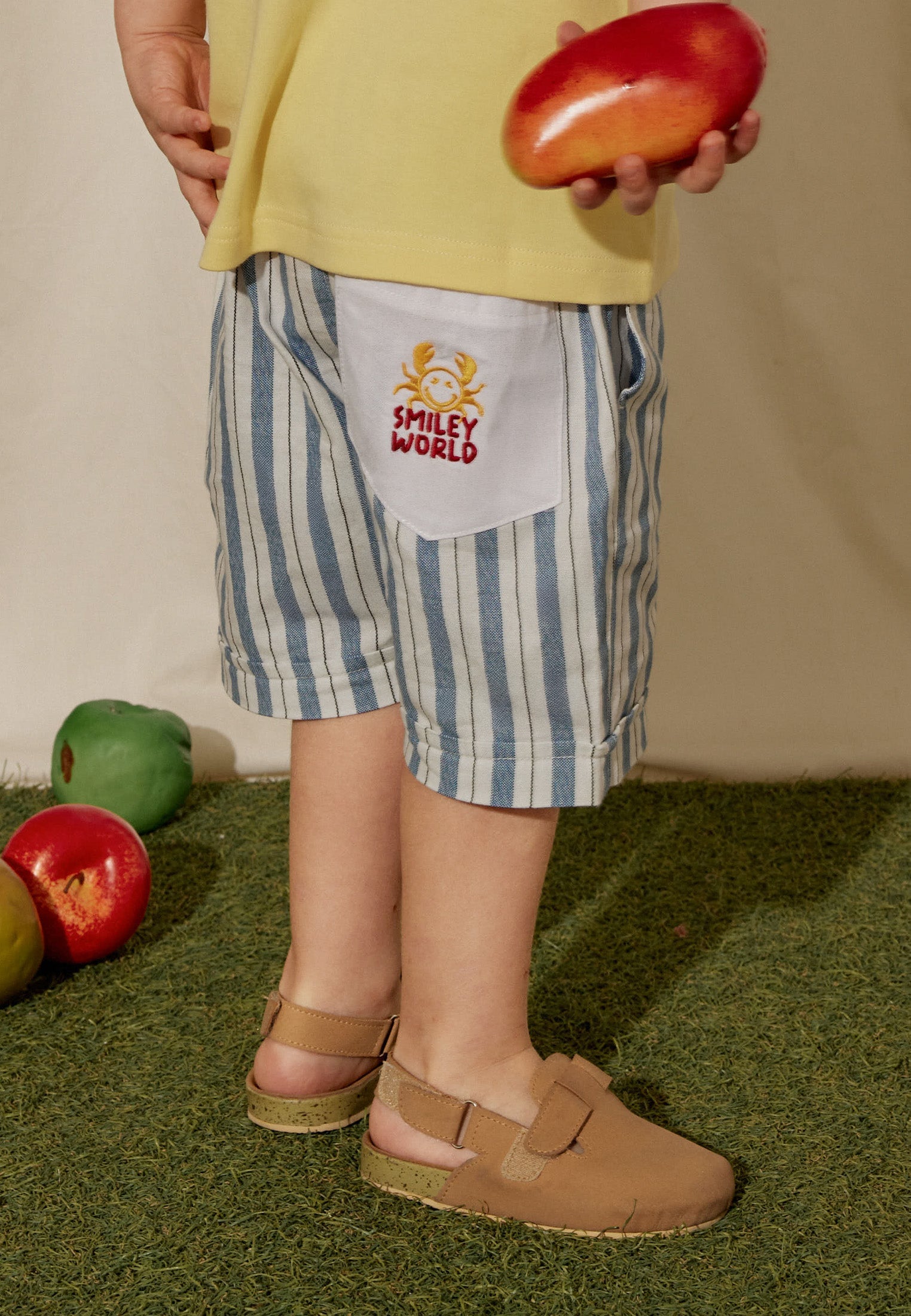 Osella Kids x Smiley World Scorfano Short Pants Stripe