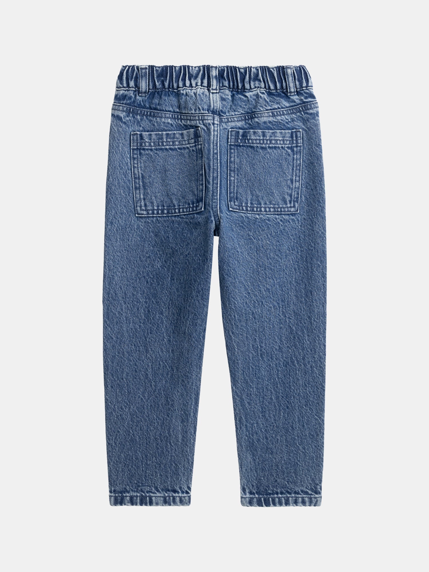 Blue printed jeans with SMILEYWORLD® keychain for boys