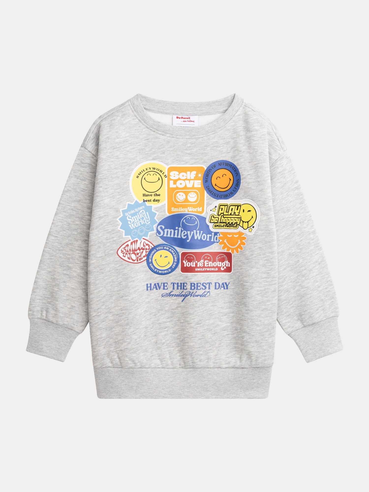 Heather Gray Sweatshirt with SMILEYWORLD® Print for Boys