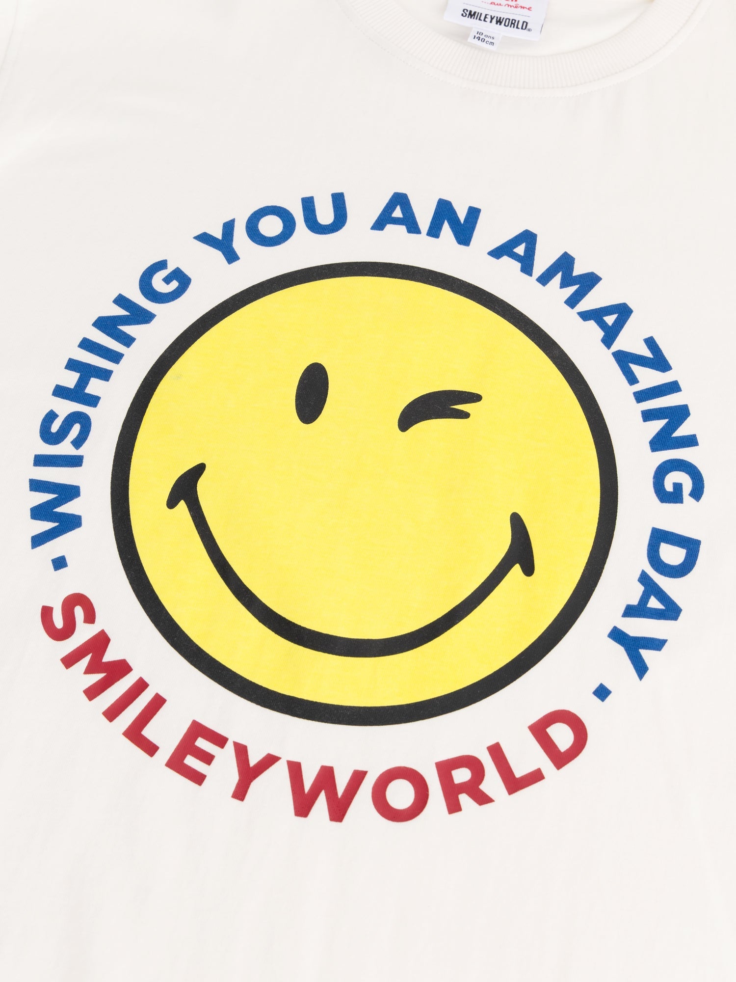 Off-White Long Sleeve T-Shirt with SMILEYWORLD Print for Boys