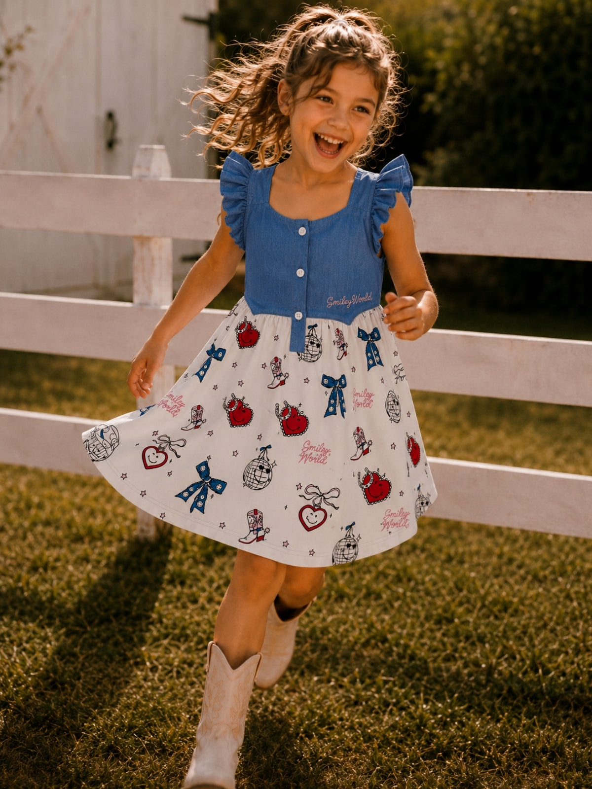 SmileyWorld® Denim Dreams Twirl Dress