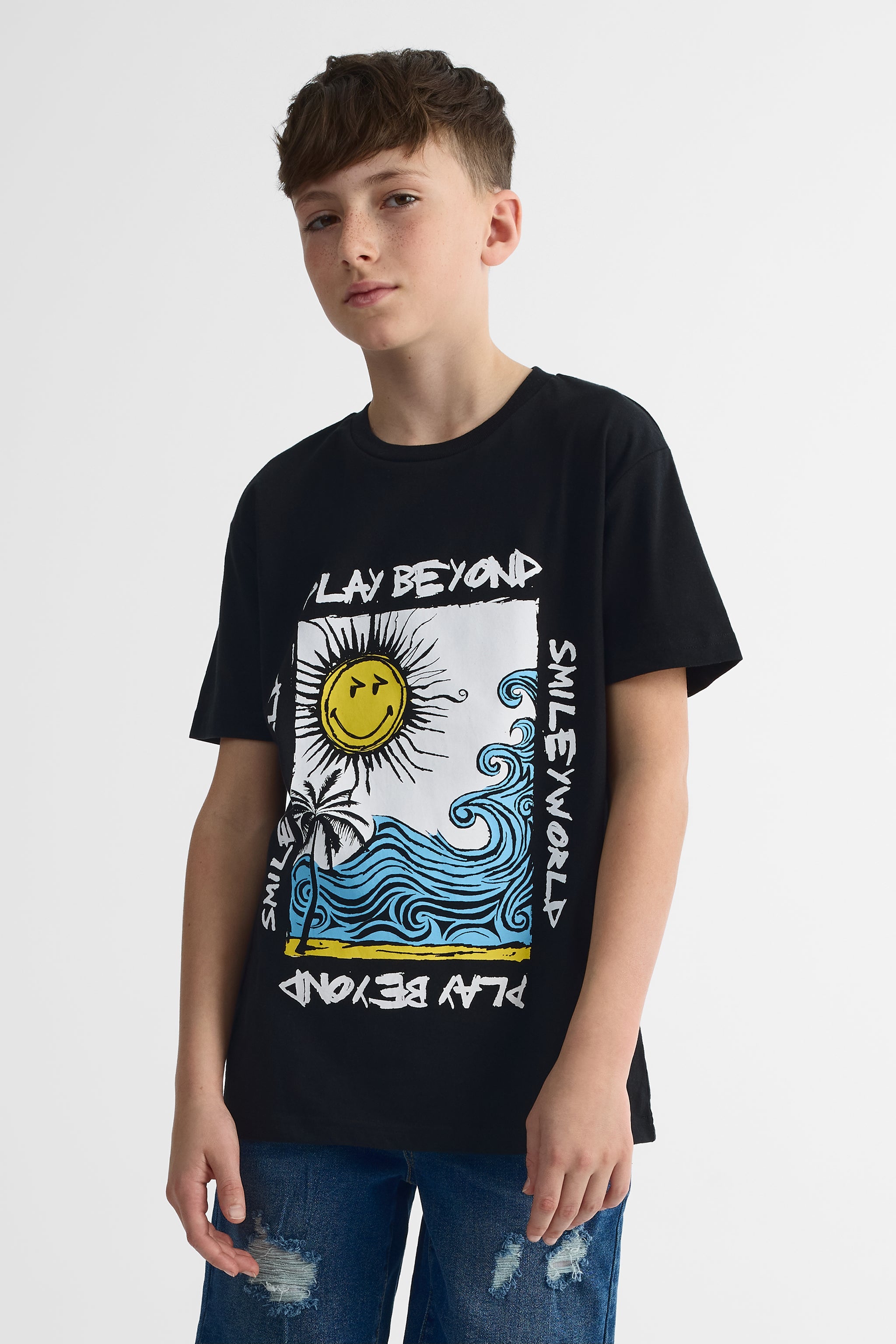 Short-sleeved T-shirt ® Smiley - Teen boy