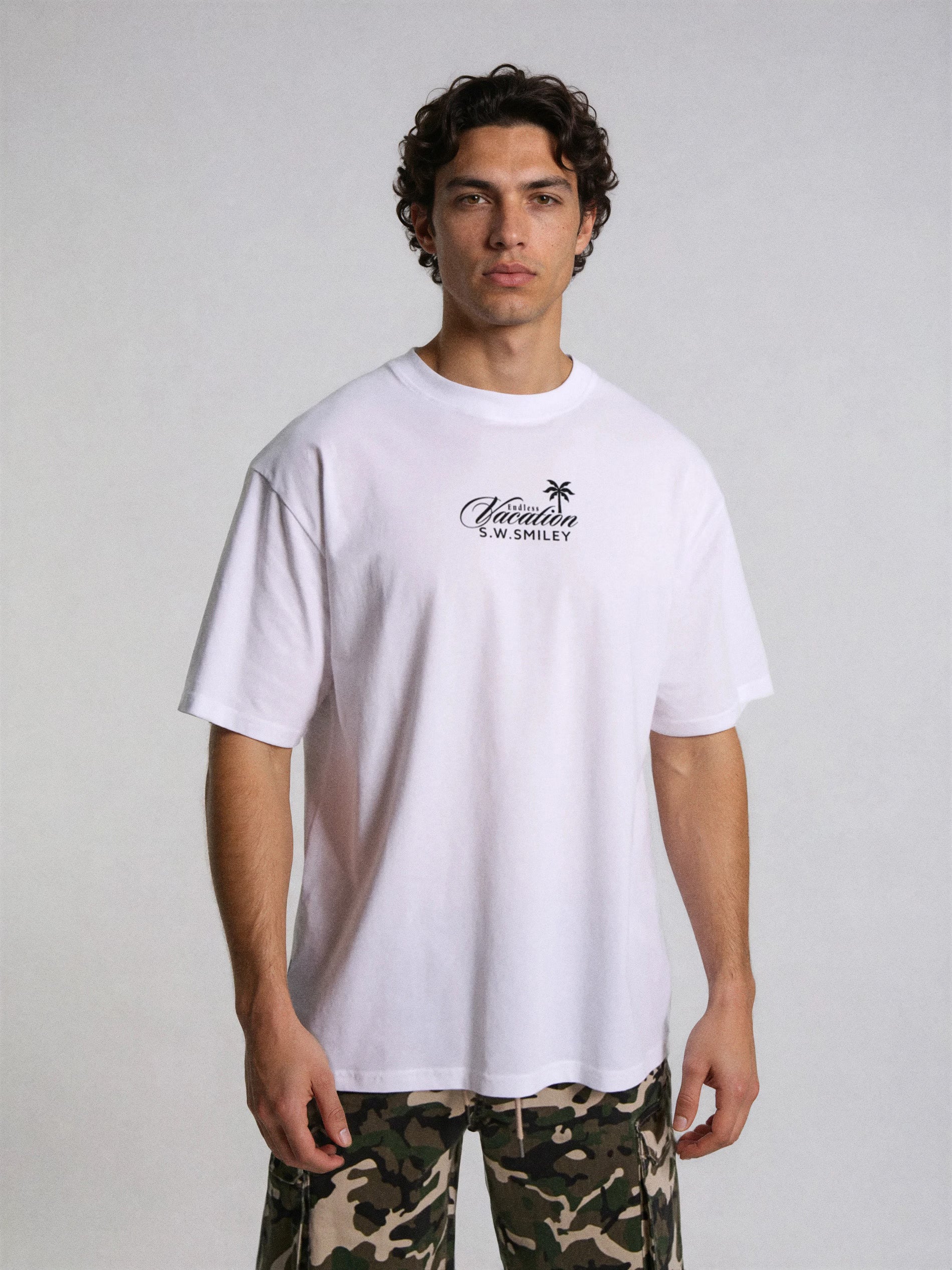 Cotton T-shirt with SW Smiley print