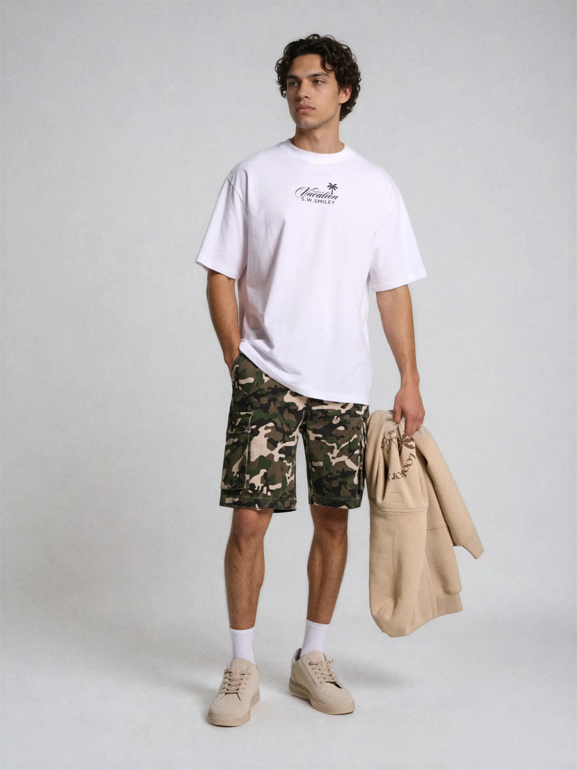 Cotton T-shirt with SW Smiley print