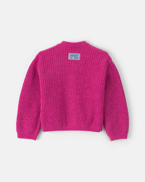 Girls Smileyworld Cardigan Sweater - Pink