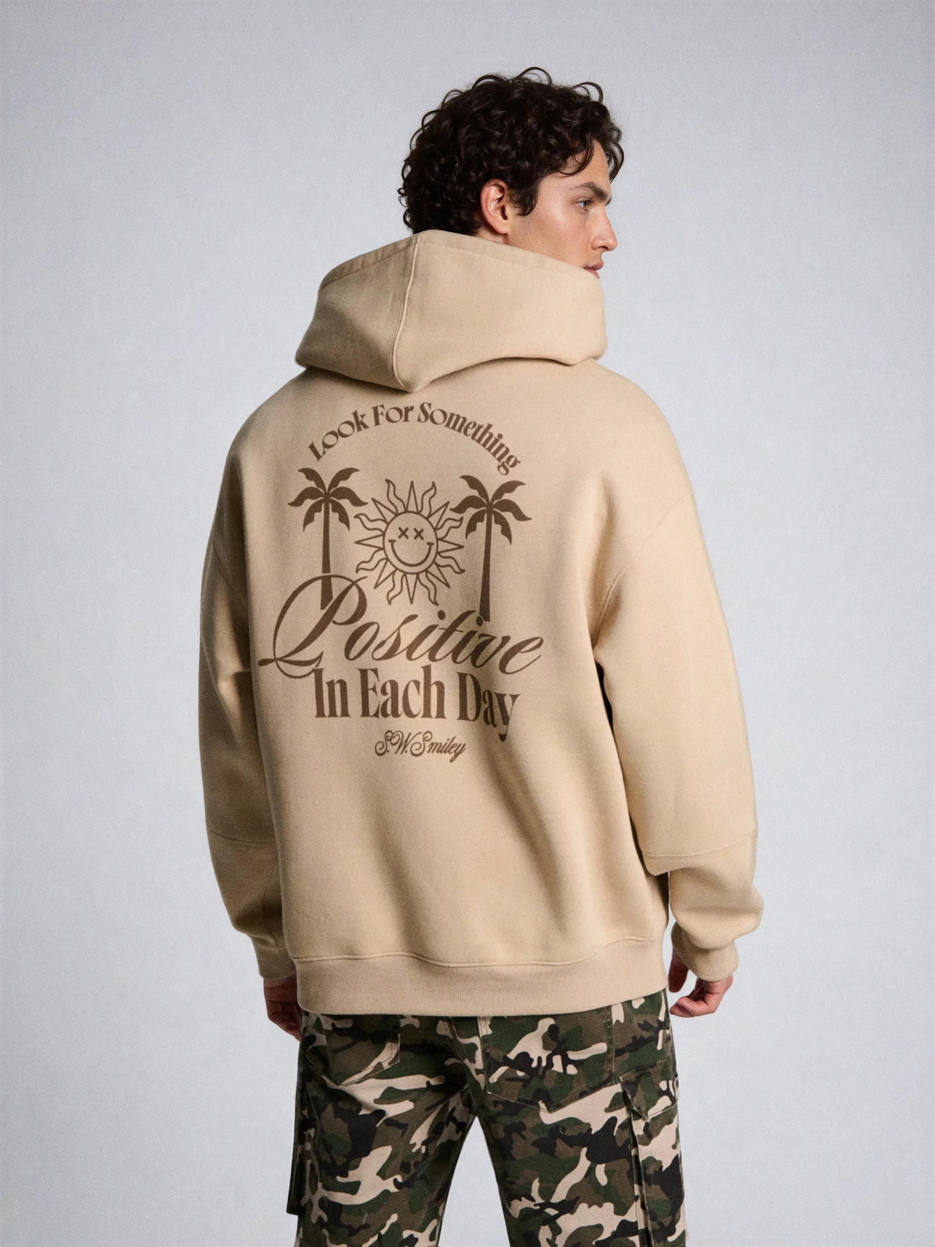 S.W.SMILEY print hoodie