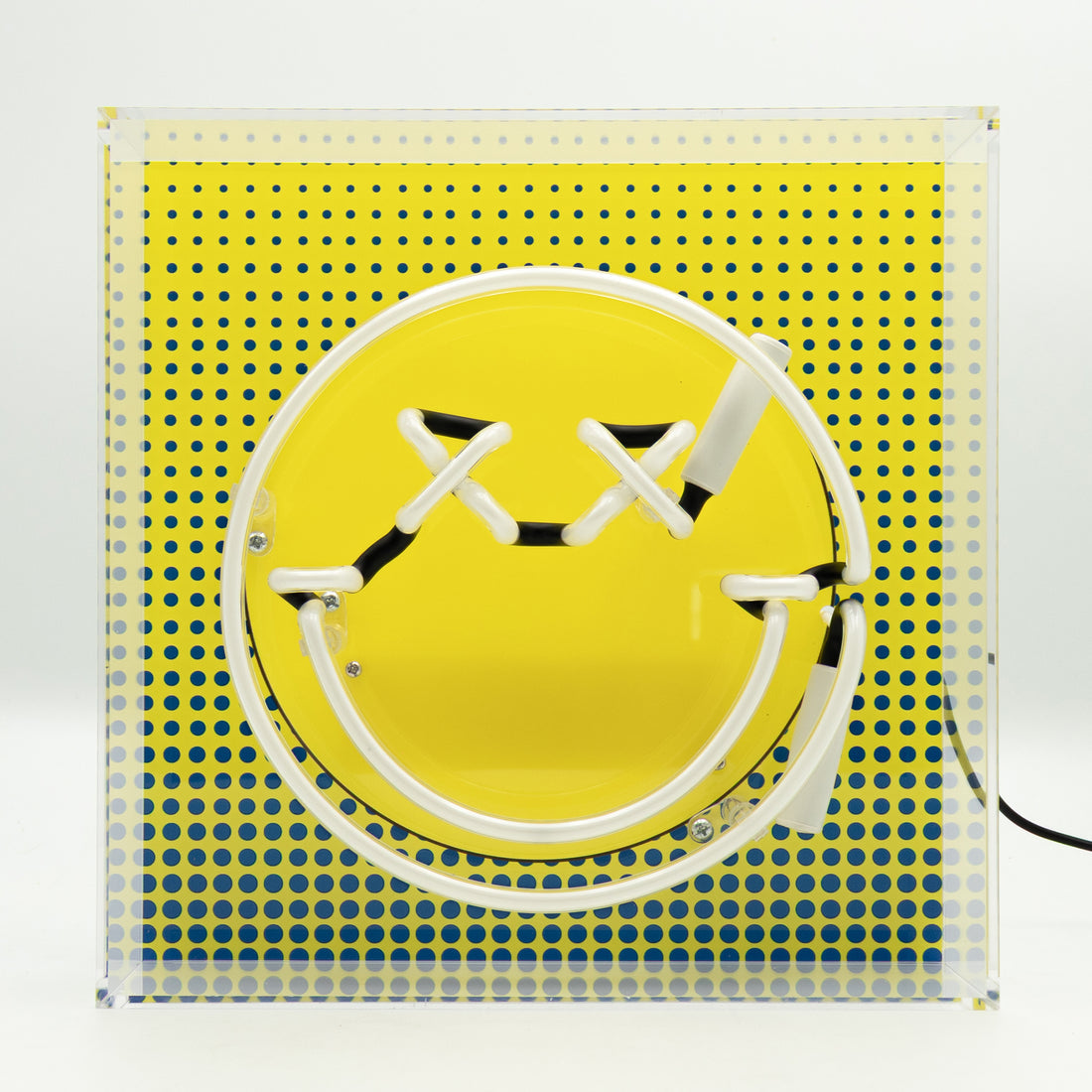 Fun Smile Pink: S.W.Smiley Acrylic Box Glass Neon