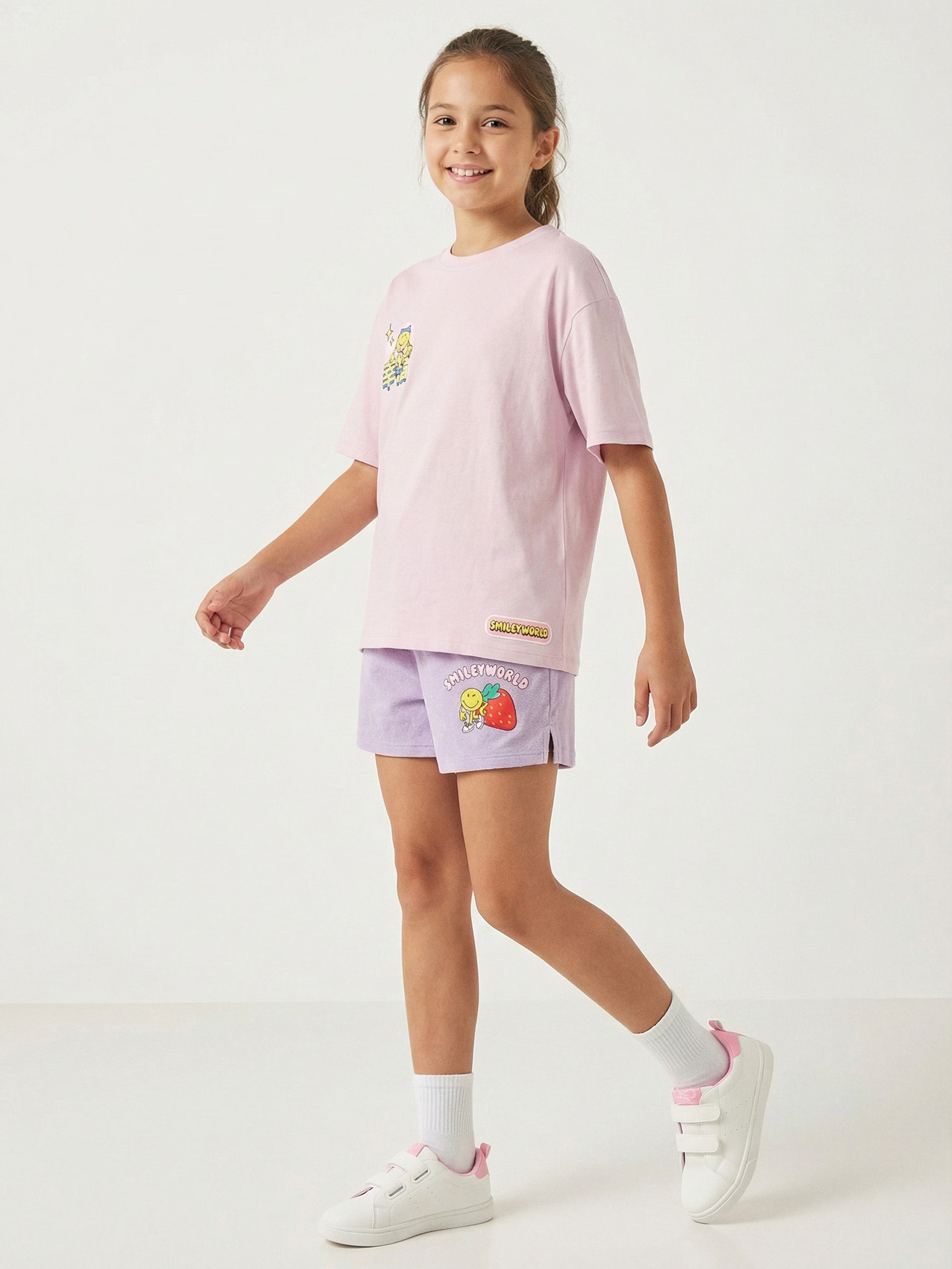 Cotton T-shirt with SmileyWorld print