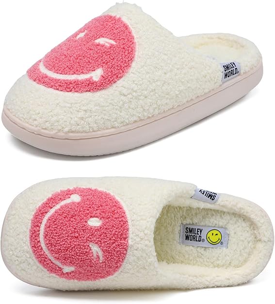 SMILEYWORLD® Women's Slippers Soft Fluffy Memory Foam Mens Indoor House Shoes