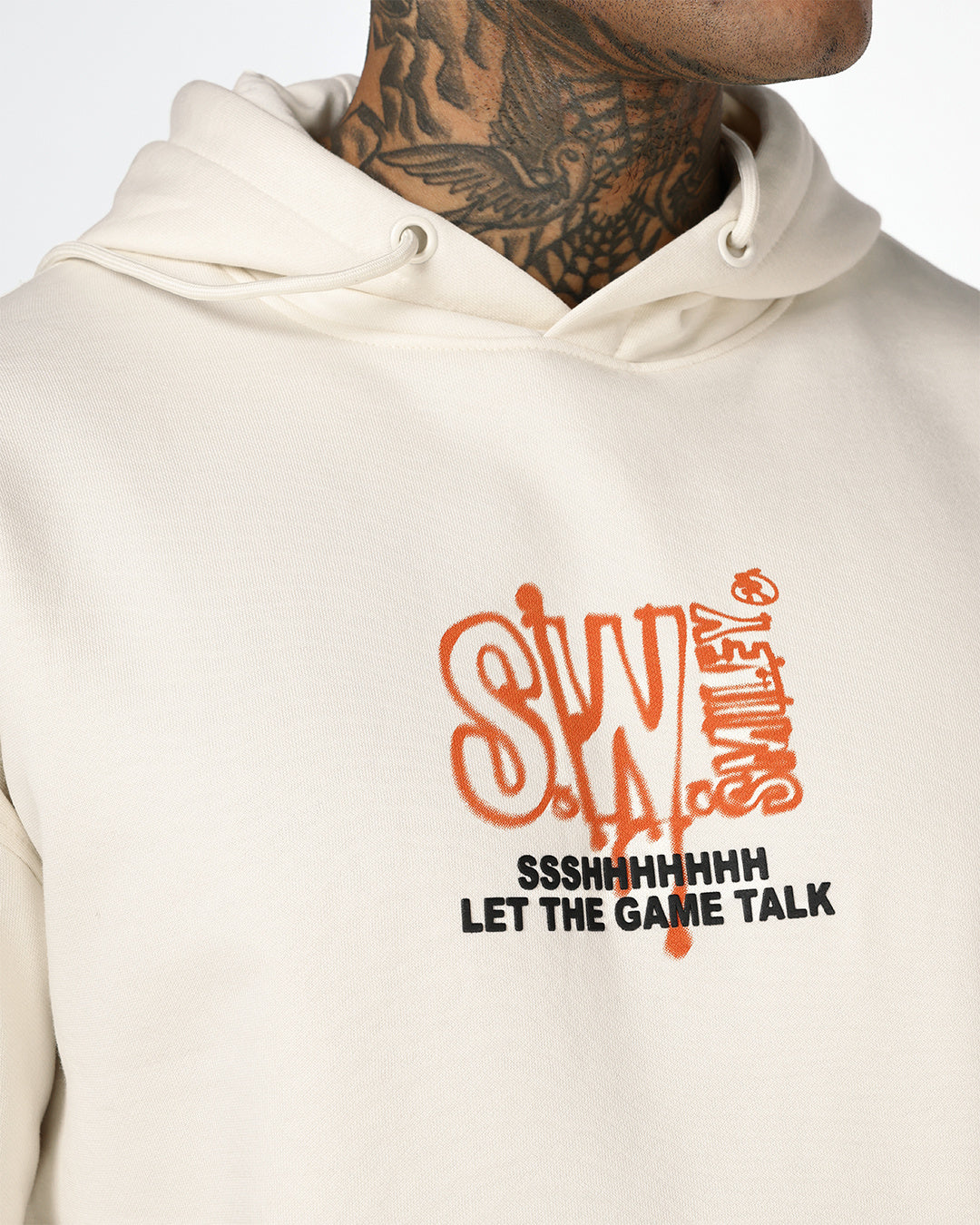 S.W.Smiley Men's Gardenia Rebound Graphic Printed Oversized Hoodies