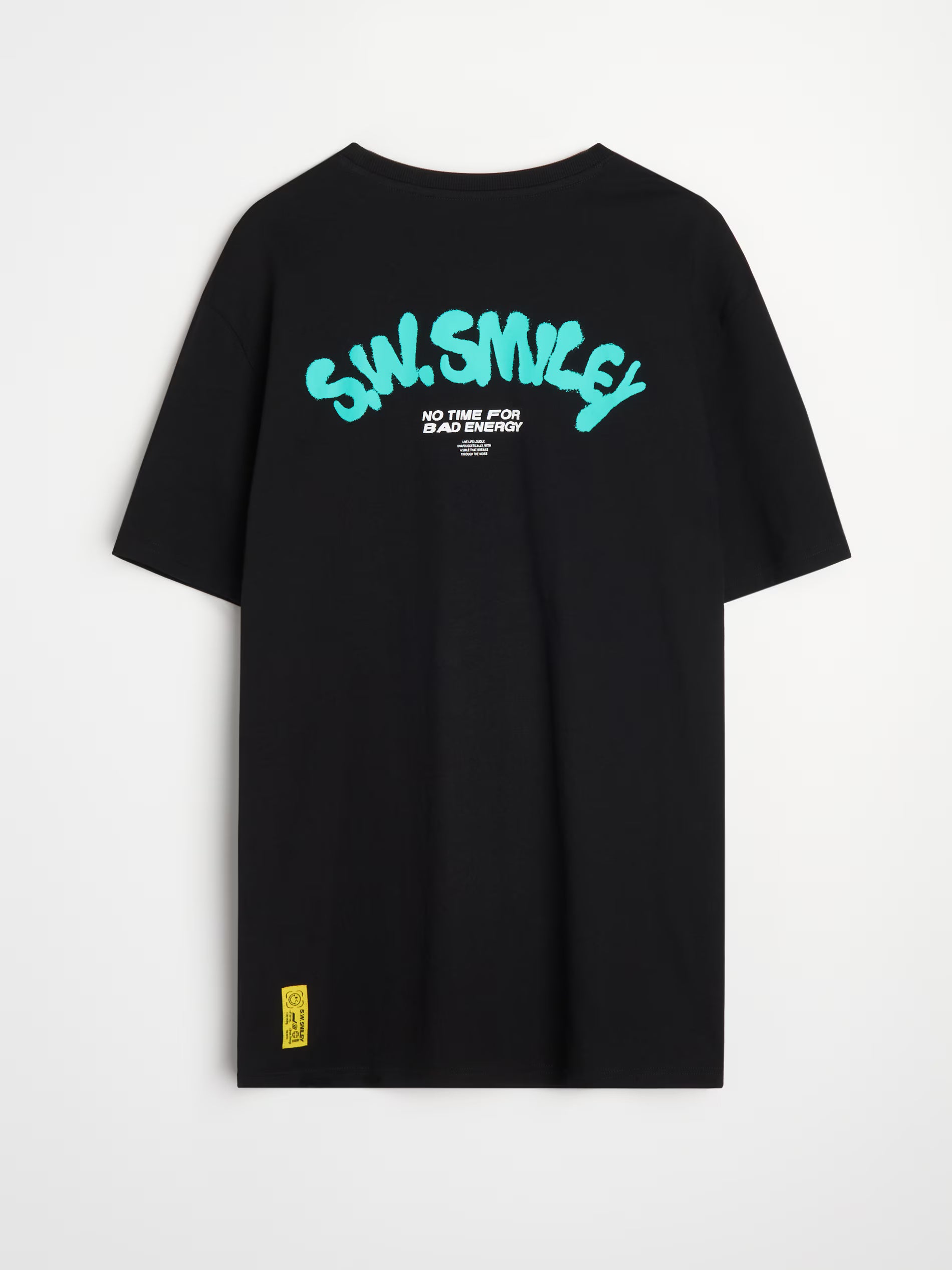 Cotton T-shirt with S.W.Smiley print on the back