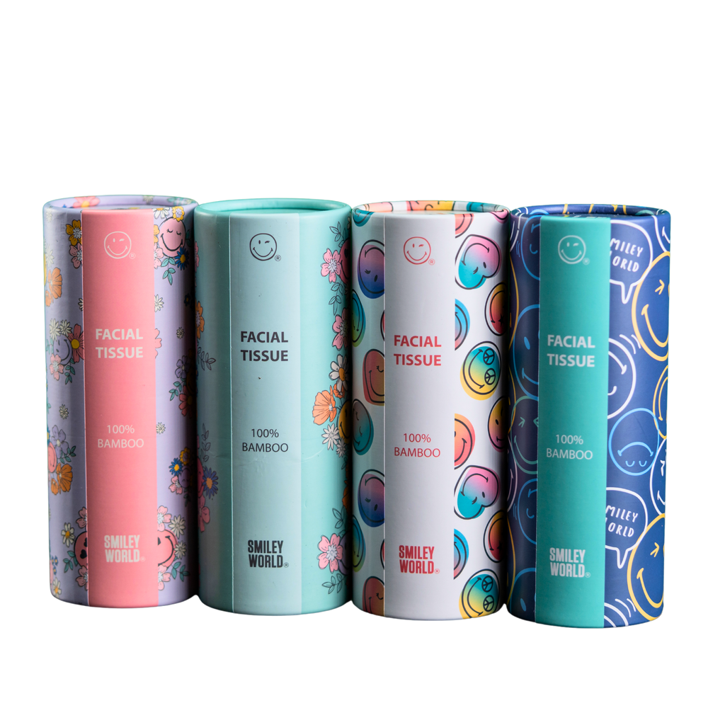 SmileyWorld® Car & Home Cylinder Tissues 4-Pack
