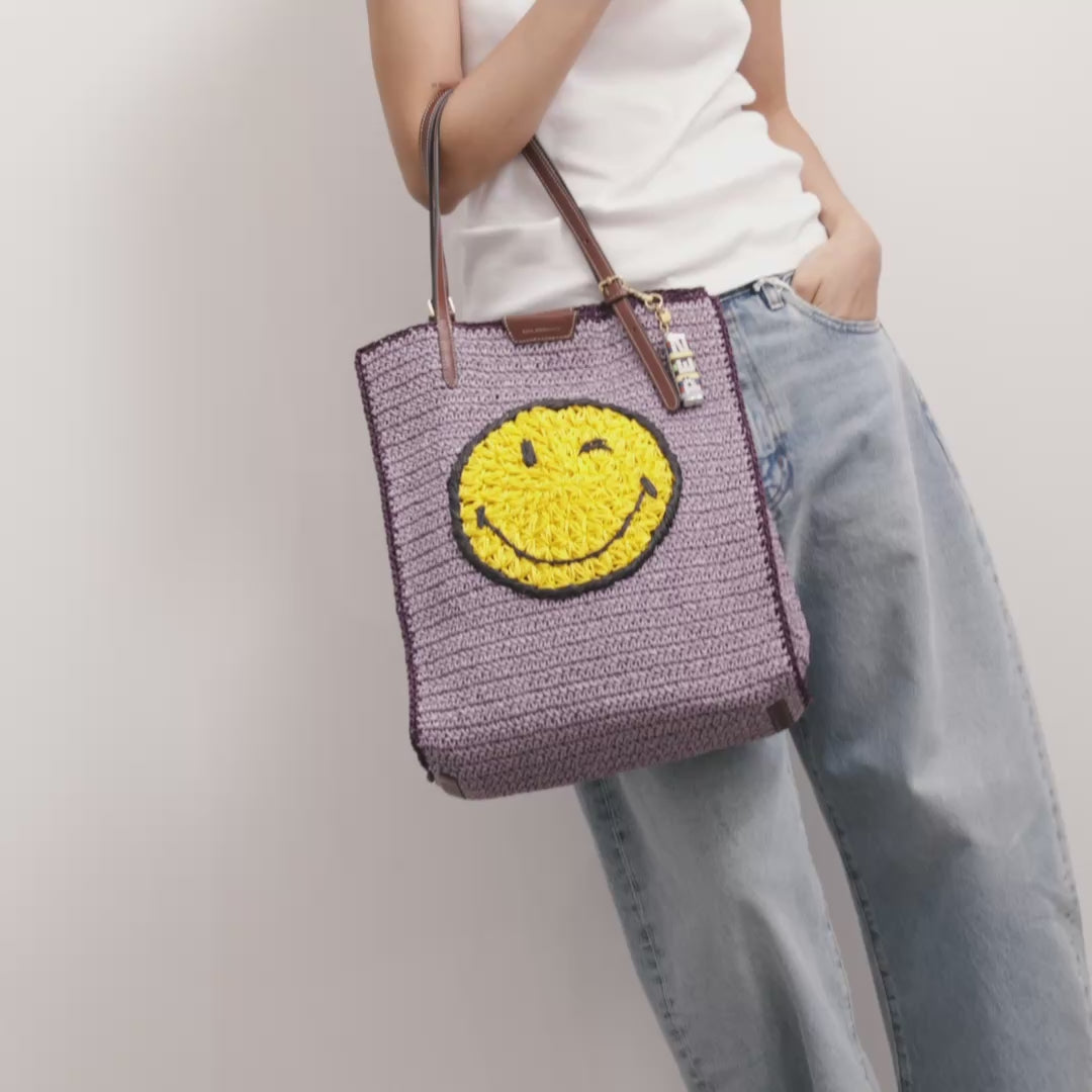 N/S Paper Raffia Wink Tote