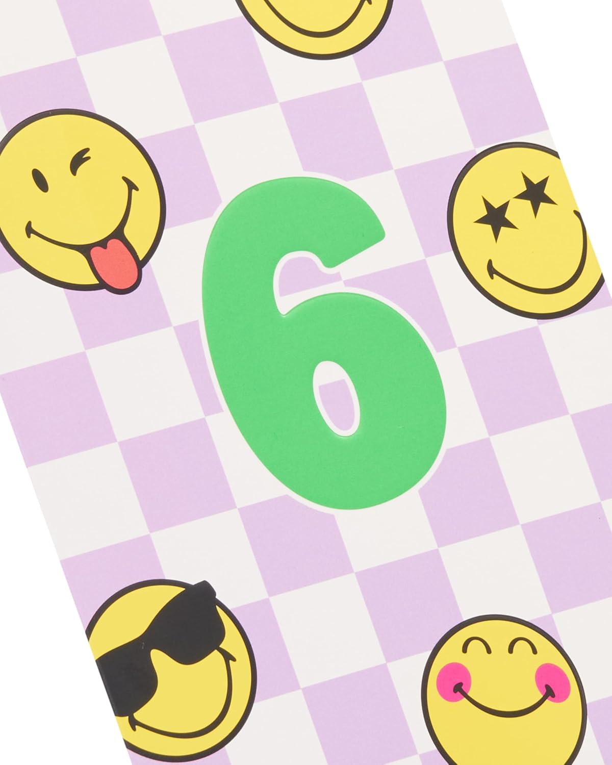 UK Greetings | Smiley World 6th Birthday Card | Happy Birthday Gifts | Him, Boys, Men | Silver Foil Design | With Envelope | 13.3x18.4cm