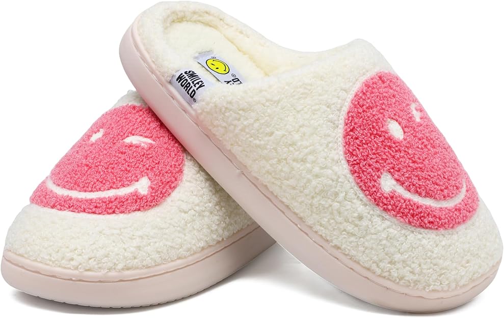 SMILEYWORLD® Women's Slippers Soft Fluffy Memory Foam Mens Indoor House Shoes