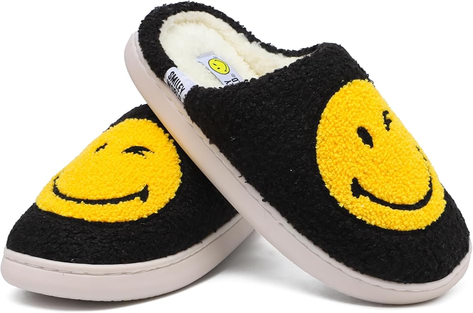 SMILEYWORLD® Women's Slippers Soft Fluffy Memory Foam Mens Indoor House Shoes