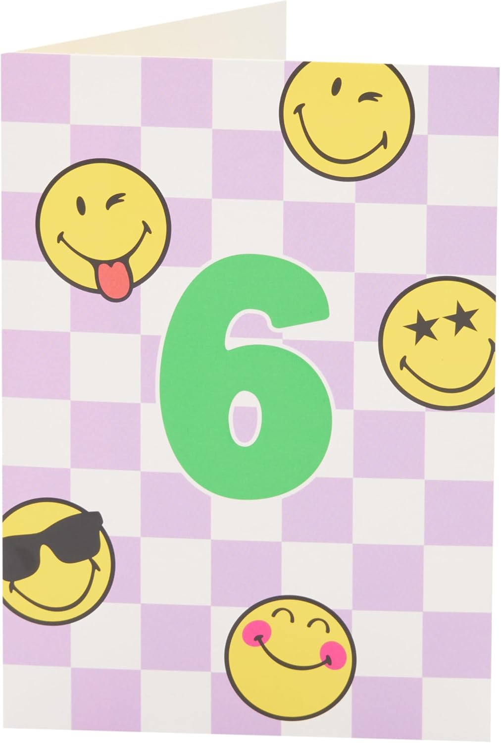 UK Greetings | Smiley World 6th Birthday Card | Happy Birthday Gifts | Him, Boys, Men | Silver Foil Design | With Envelope | 13.3x18.4cm