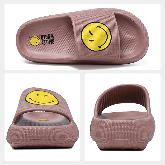SmileyWorld Bathing Shoes for Men and Women Slippers Original Slippers Non-Slip Breathable Bath Slippers Summer Slippers Indoor / Outdoor