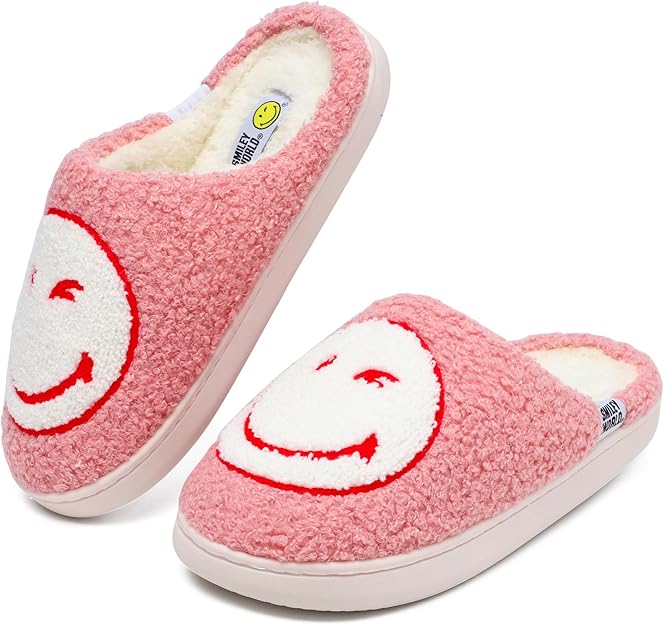 SMILEYWORLD® Women's Slippers Soft Fluffy Memory Foam Mens Indoor House Shoes