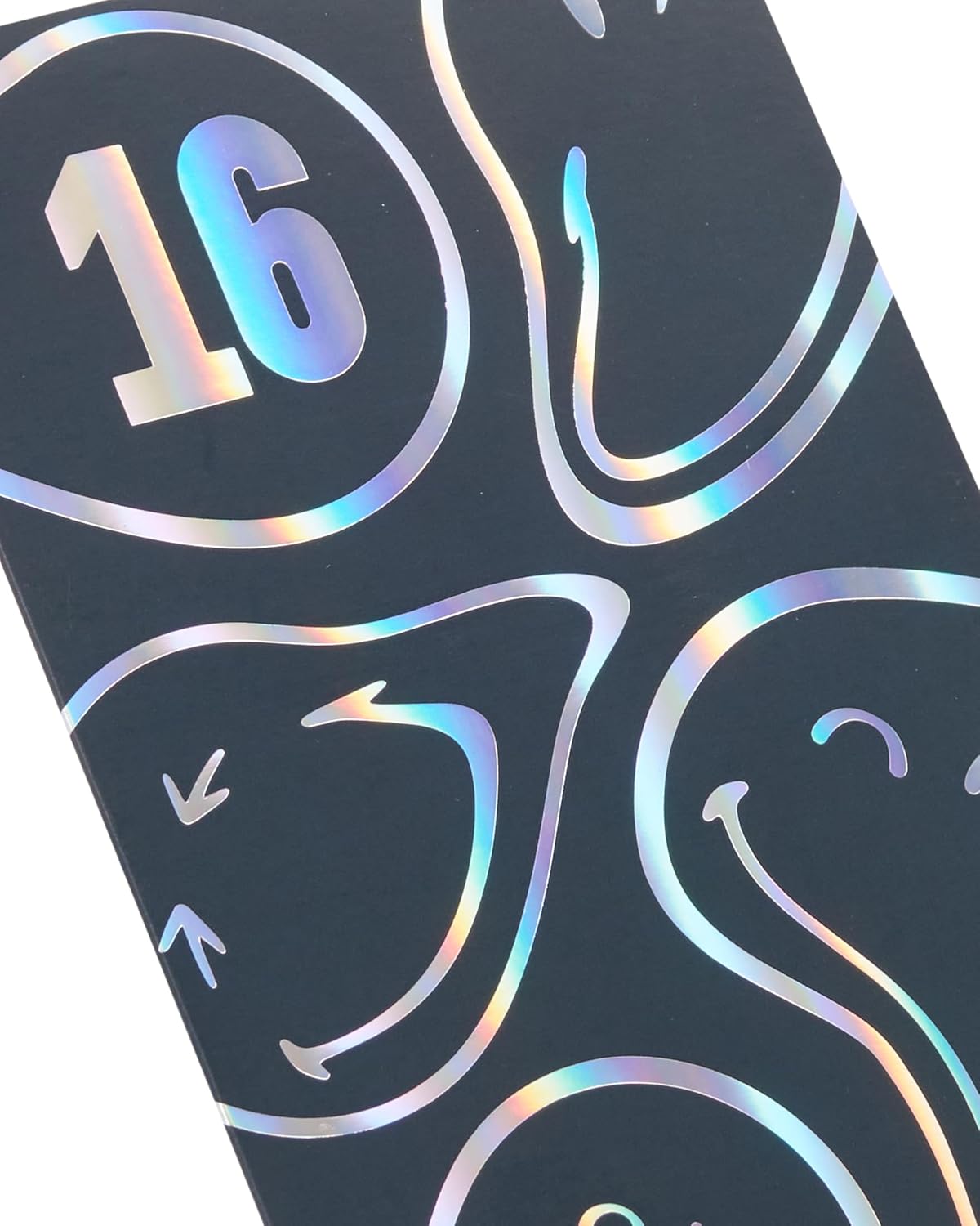 UK Greetings | Smiley World 16th Birthday Card | Happy Birthday Gifts | Him, Boys, Men | Silver Foil Design | With Envelope | 13.3x18.4cm