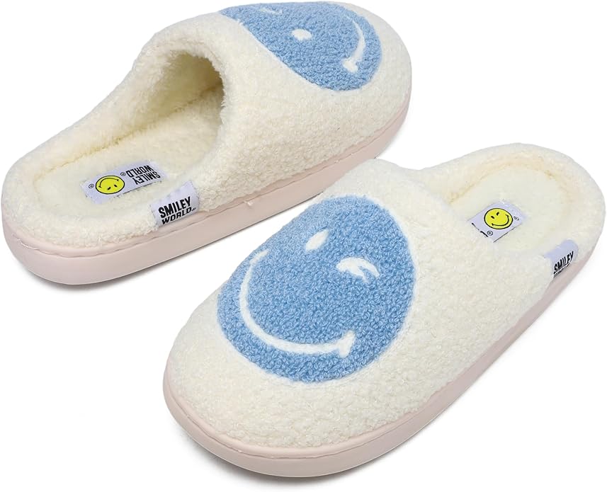 SMILEYWORLD Slippers Girls Boys Slippers Winter Plush Non-Slip Indoor Slippers for Children