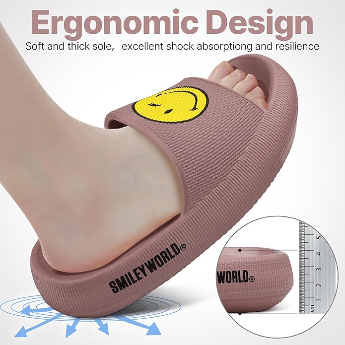 SmileyWorld Bathing Shoes for Men and Women Slippers Original Slippers Non-Slip Breathable Bath Slippers Summer Slippers Indoor / Outdoor