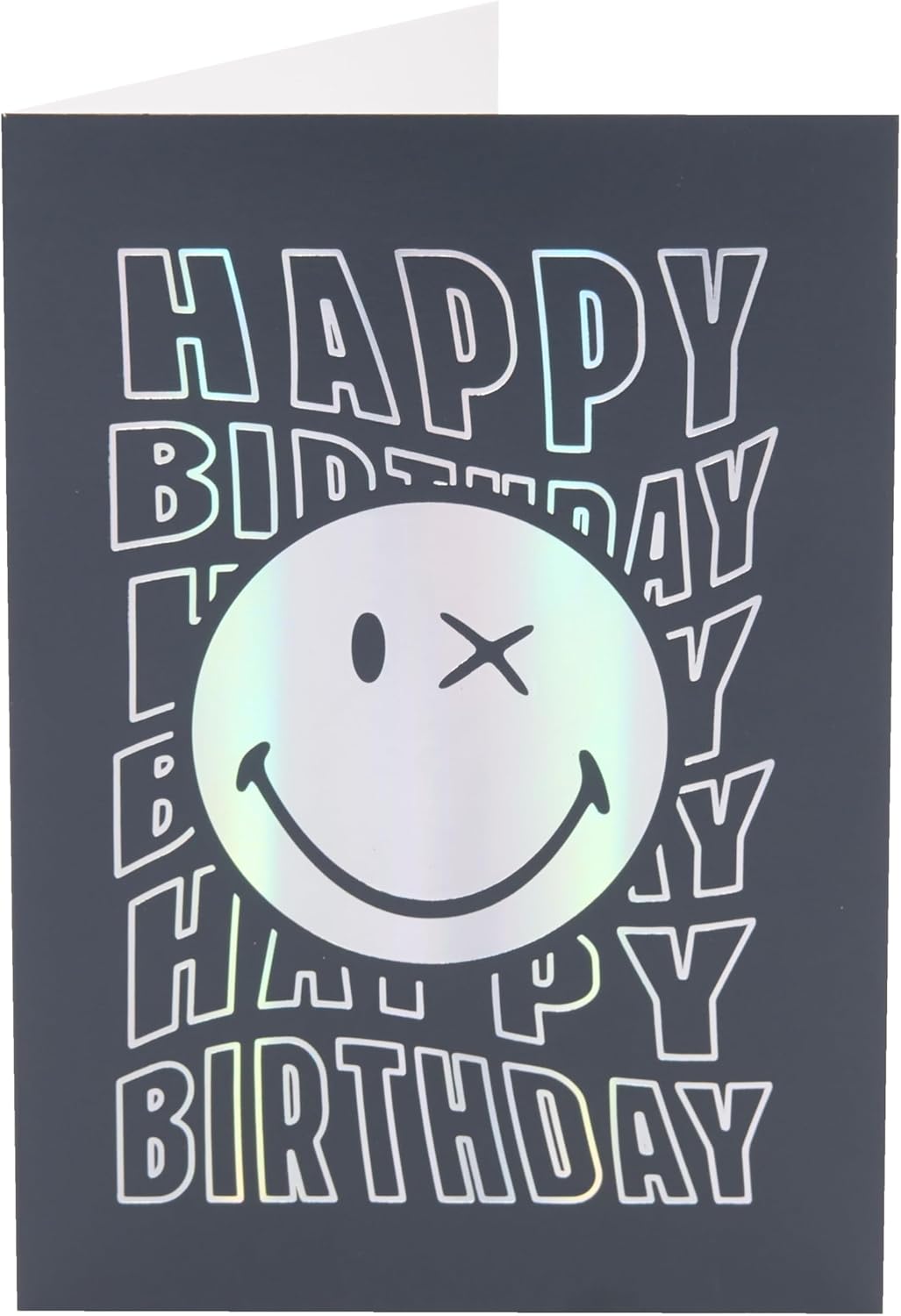 UK Greetings | Smiley World Birthday Card for Him/Boy | Happy Birthday Gifts | Him, Boys, Men | Silver Foil Design | With Envelope | 133 x 184 mm