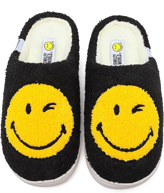 SMILEYWORLD® Women's Slippers Soft Fluffy Memory Foam Mens Indoor House Shoes