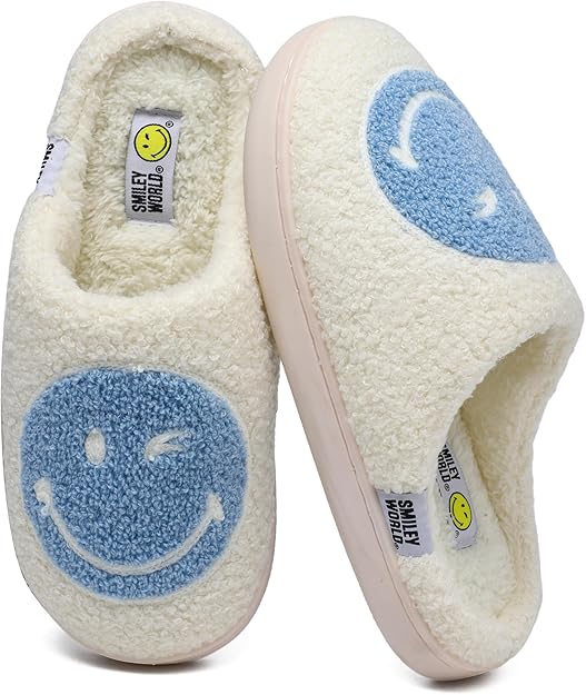 SMILEYWORLD® Women's Slippers Soft Fluffy Memory Foam Mens Indoor House Shoes
