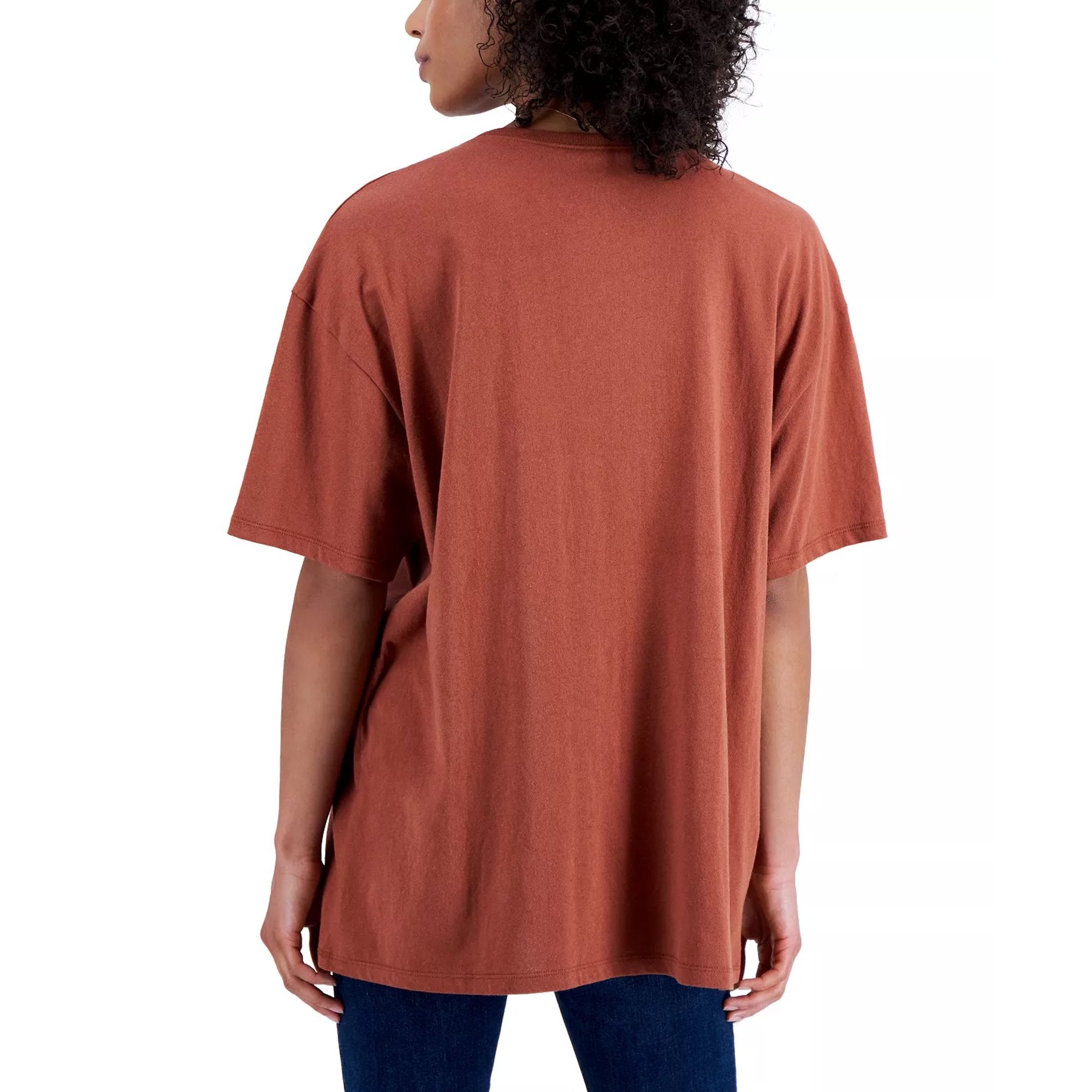 SmileyWorld Juniors’ Cotton Go Where You Grow Graphic T-Shirt, Brown, Medium