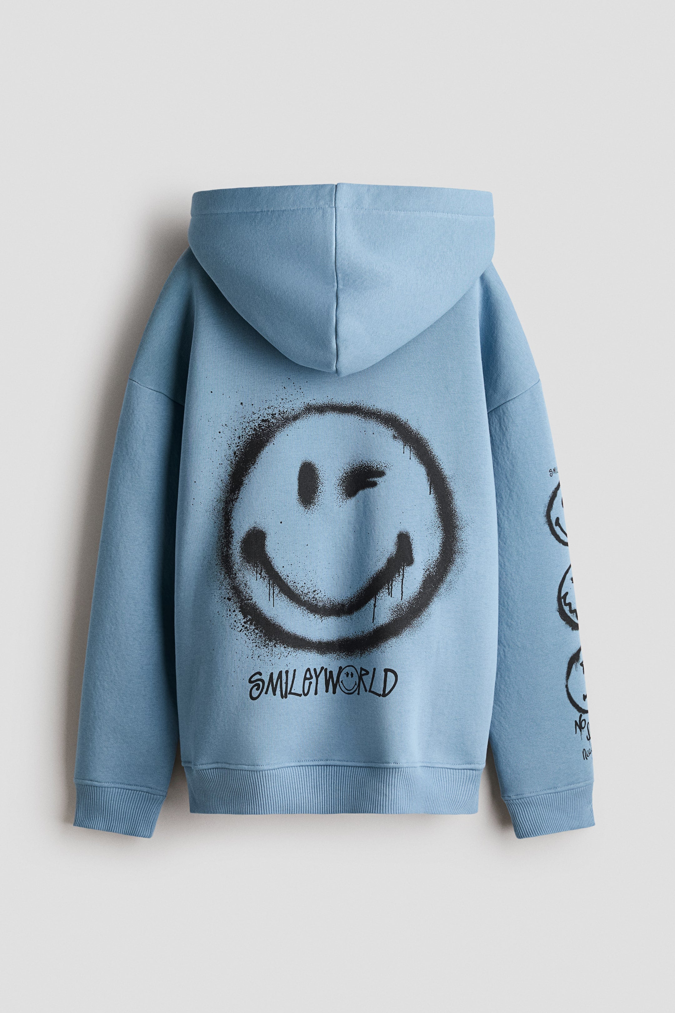 Brushed-inside printed hoodie